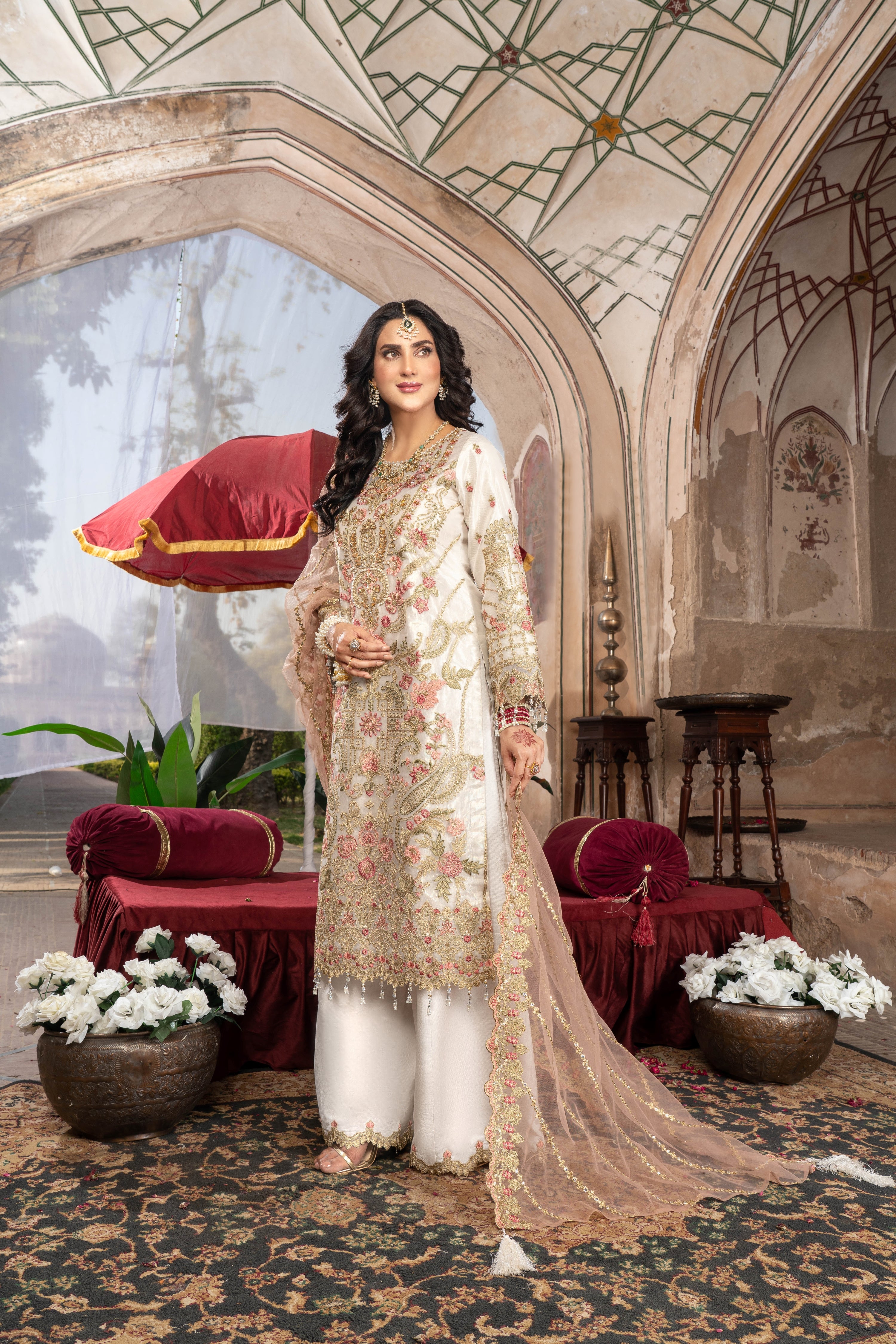 Imrozia Embellished Organza Wedding Wear Hikayat IMR247