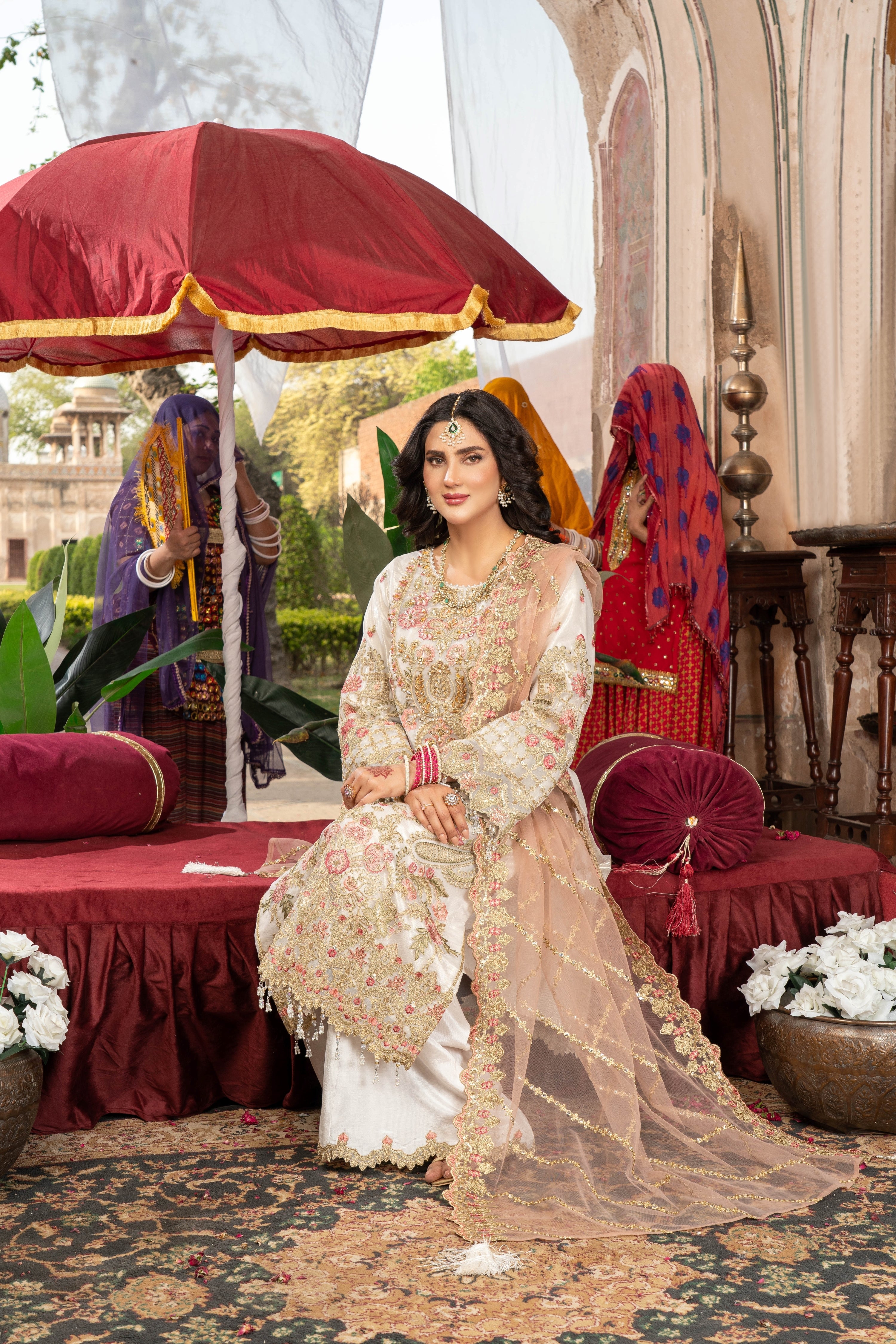 Imrozia Embellished Organza Wedding Wear Hikayat IMR247