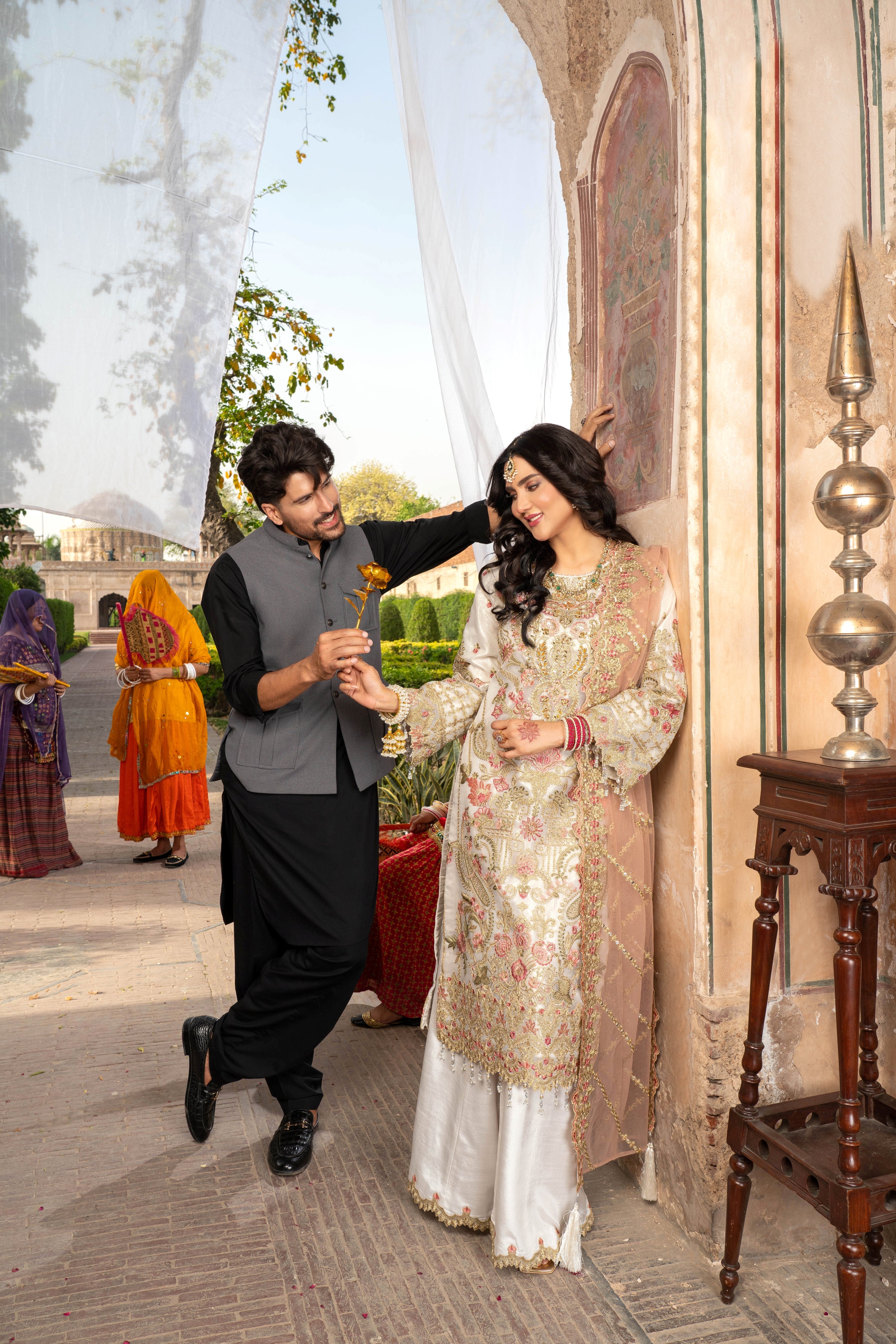 Imrozia Embellished Organza Wedding Wear Hikayat IMR247