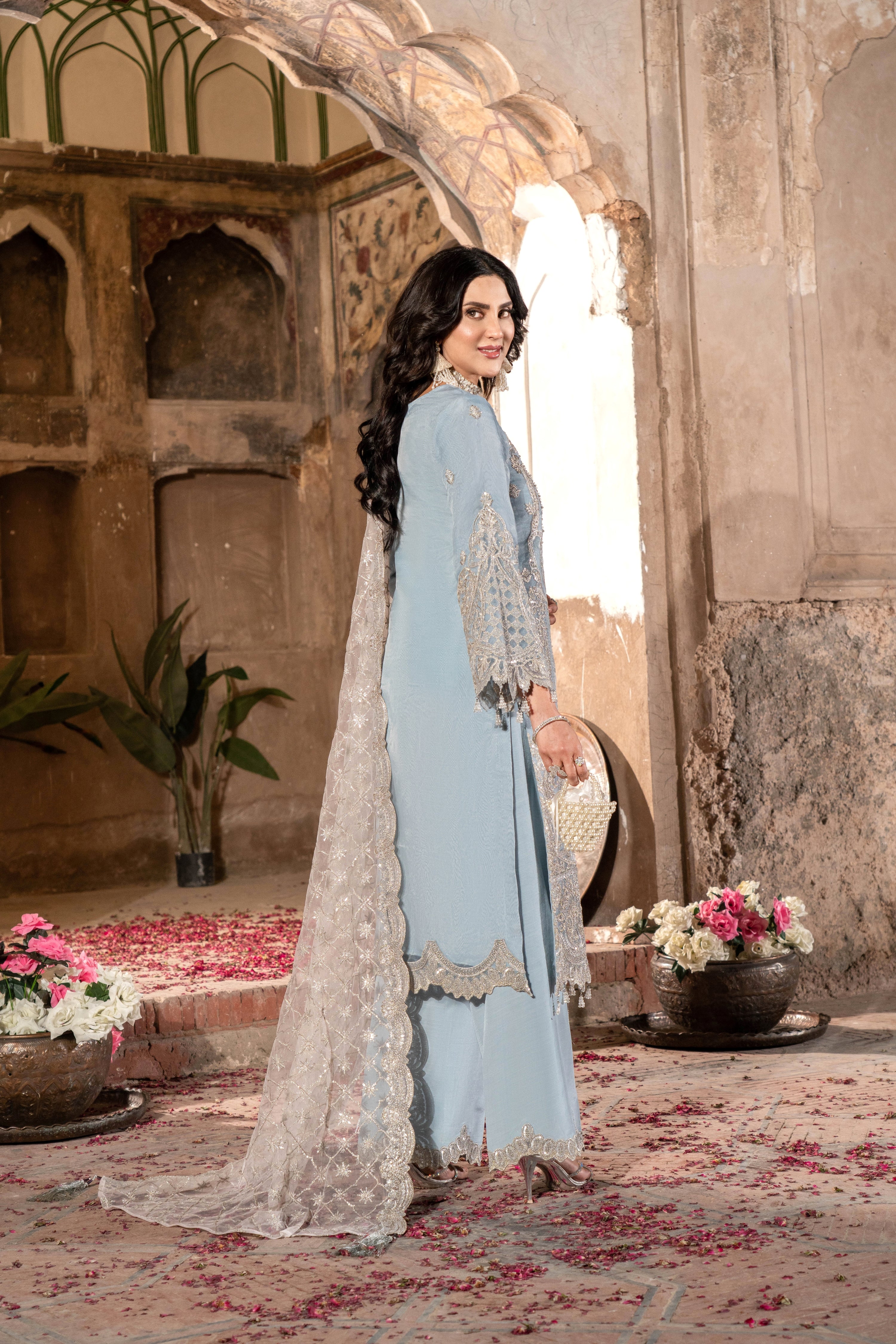 Imrozia Embellished Organza Wedding Wear Anchal IMR241