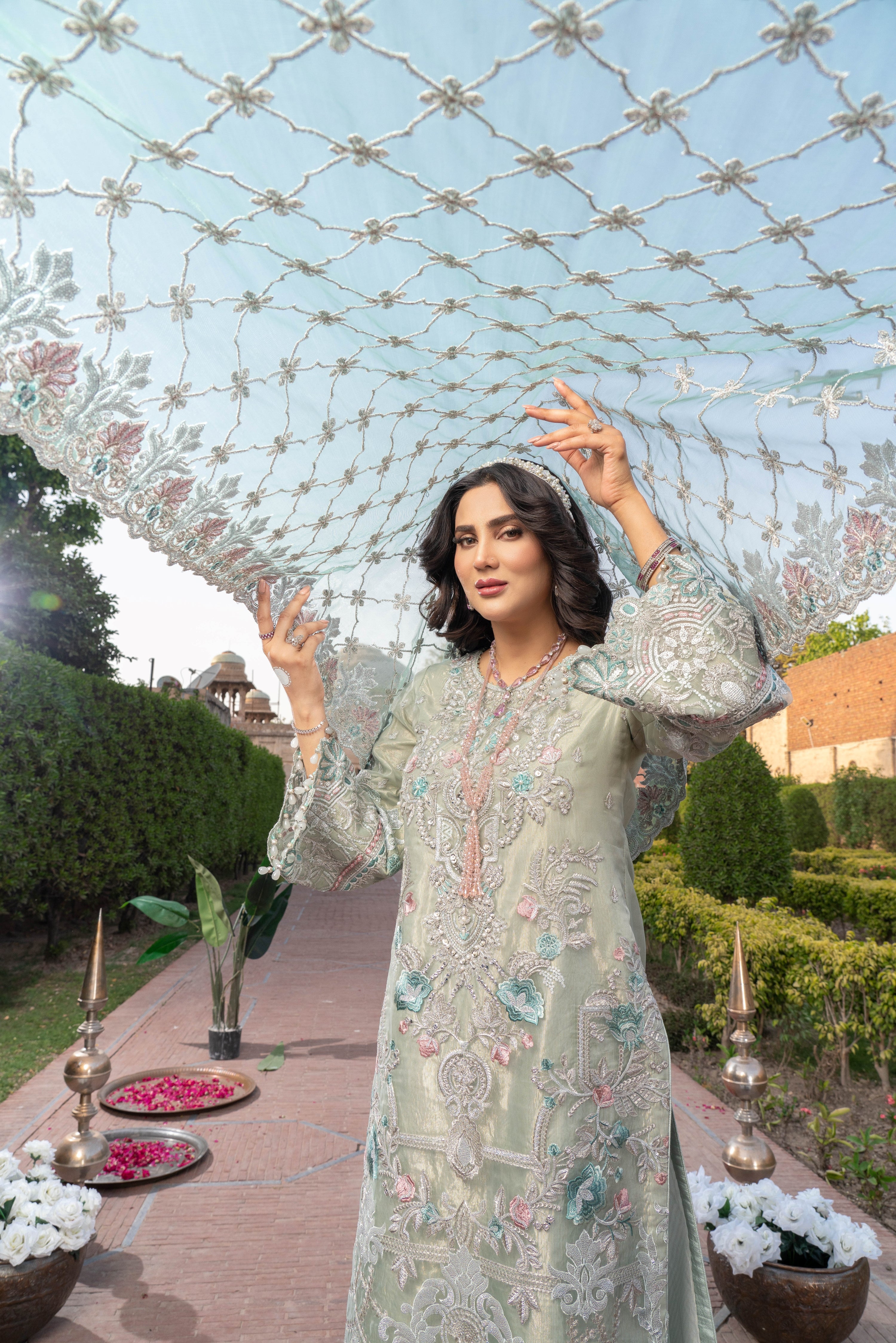 Imrozia Embellished Organza Wedding Wear Qissa IMR246