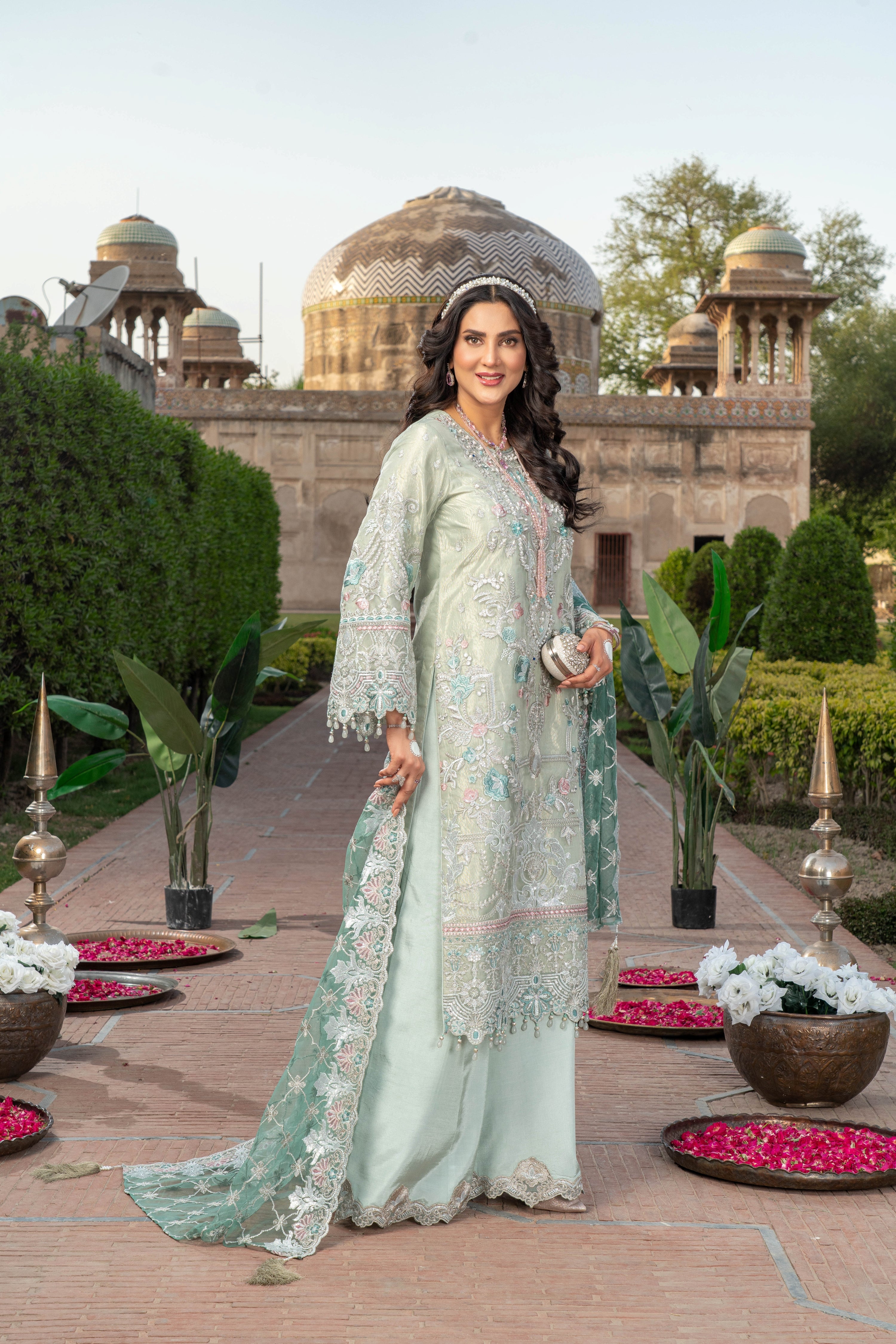 Imrozia Embellished Organza Wedding Wear Qissa IMR246