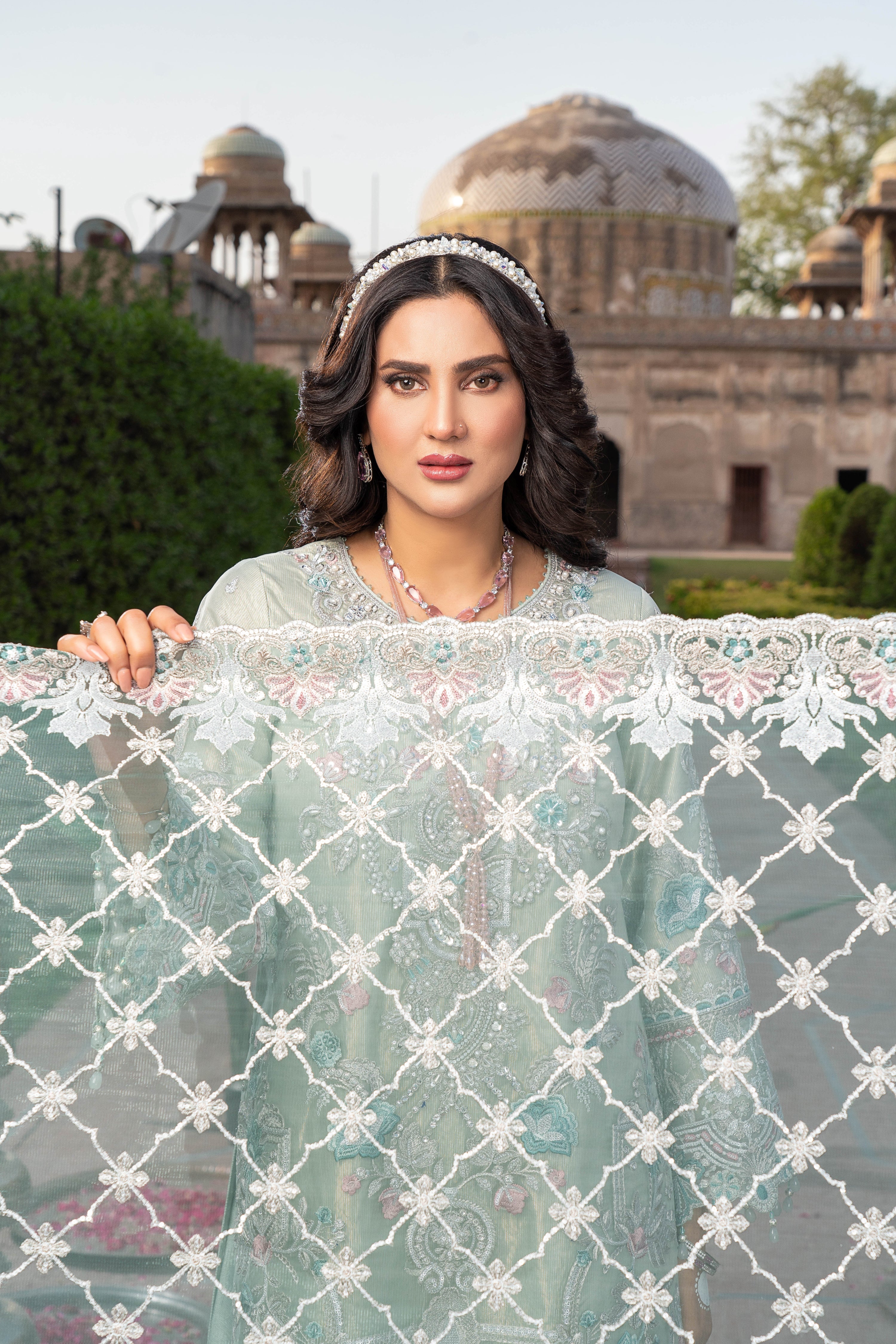 Imrozia Embellished Organza Wedding Wear Qissa IMR246