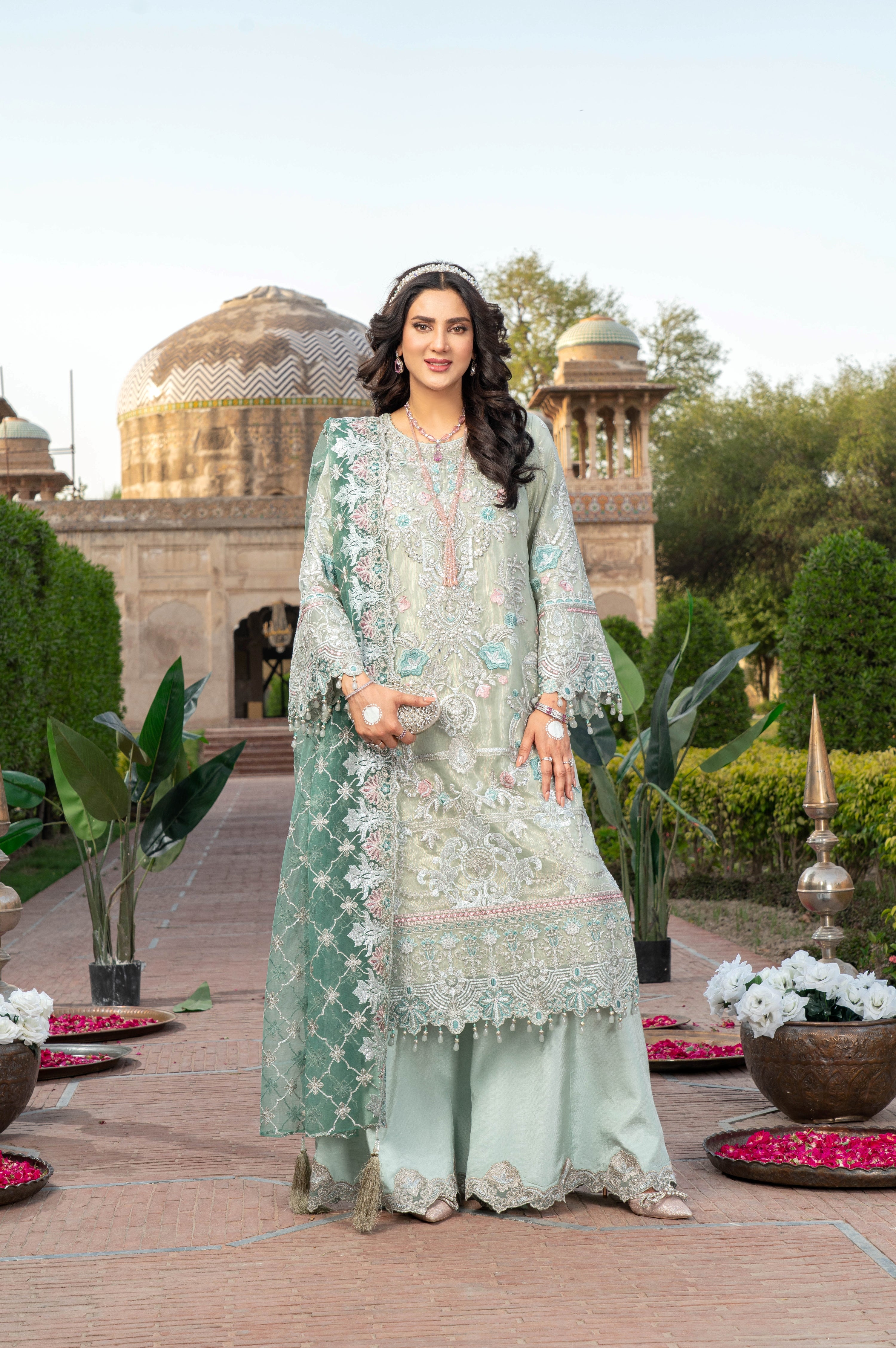 Imrozia Embellished Organza Wedding Wear Qissa IMR246