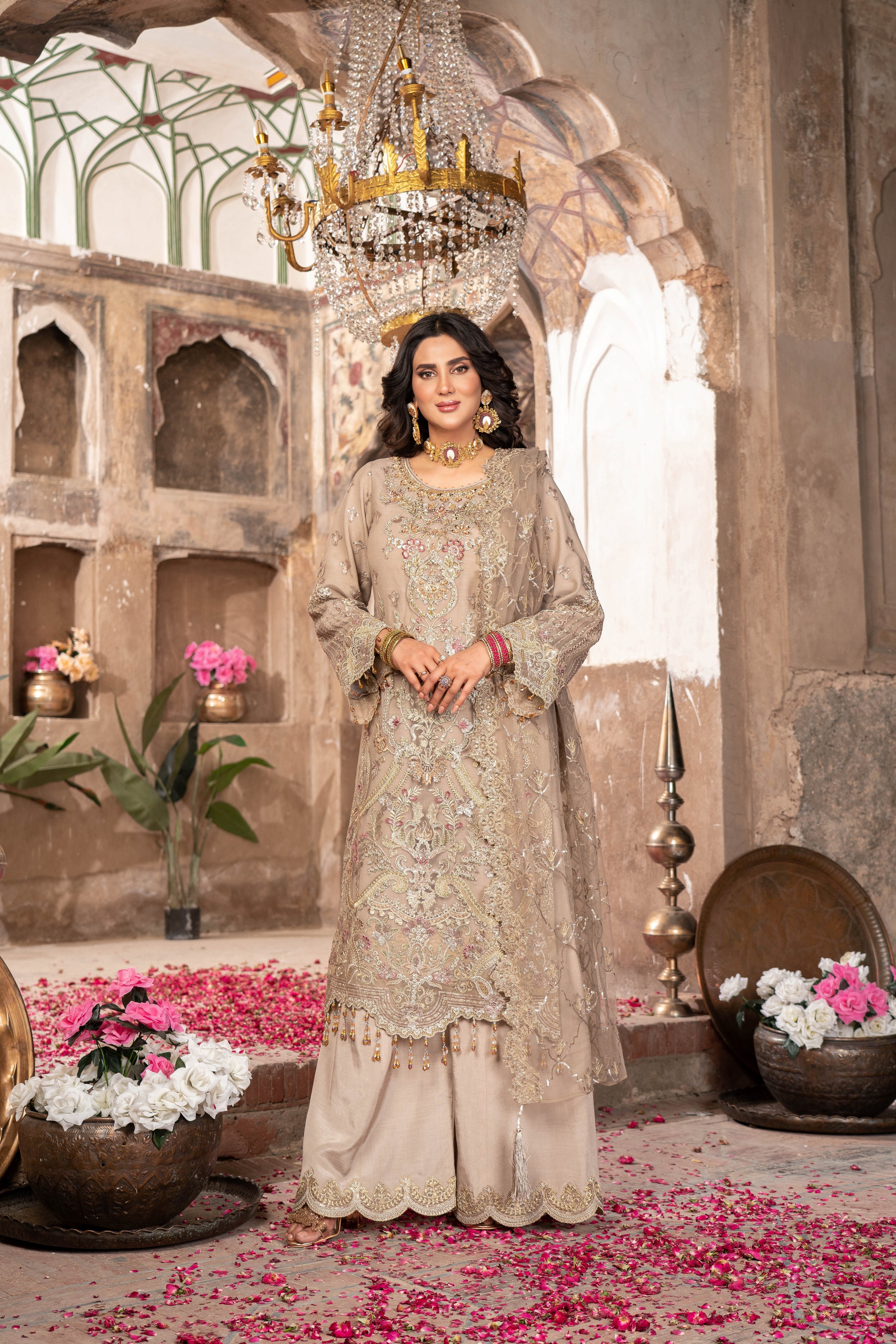 Imrozia Embellished Net Wedding Wear Rangoli IMR243