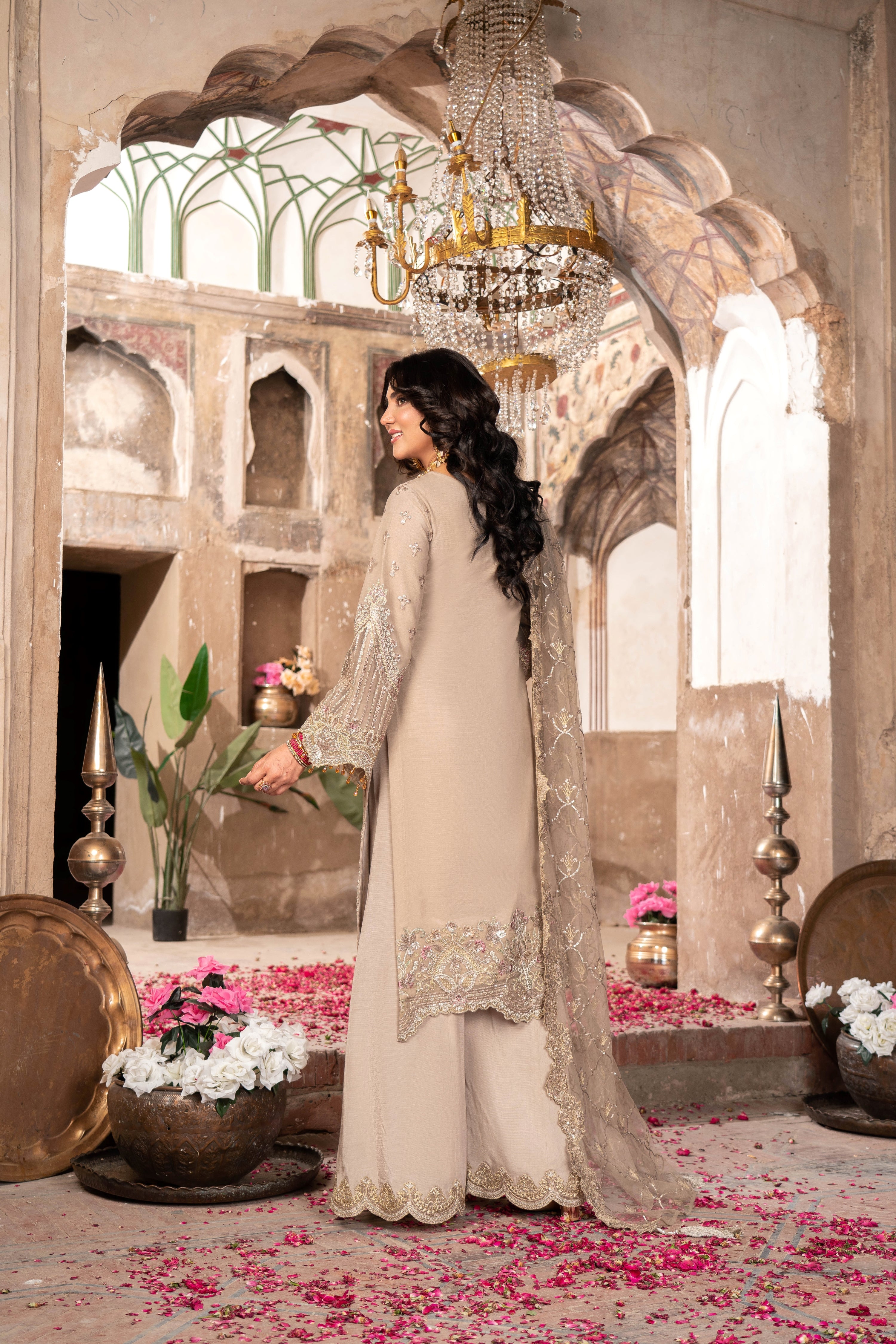Imrozia Embellished Net Wedding Wear Rangoli IMR243