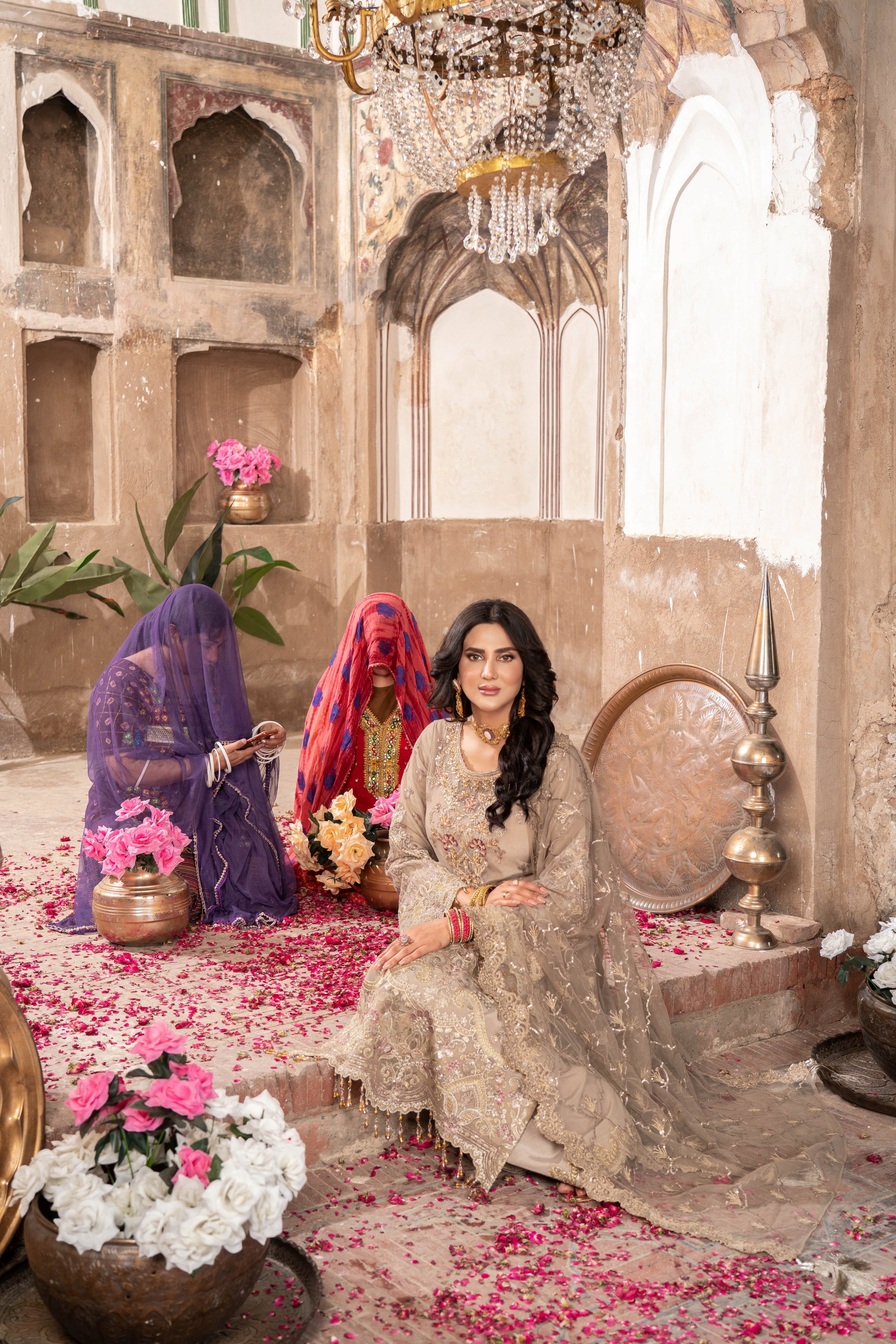 Imrozia Embellished Net Wedding Wear Rangoli IMR243