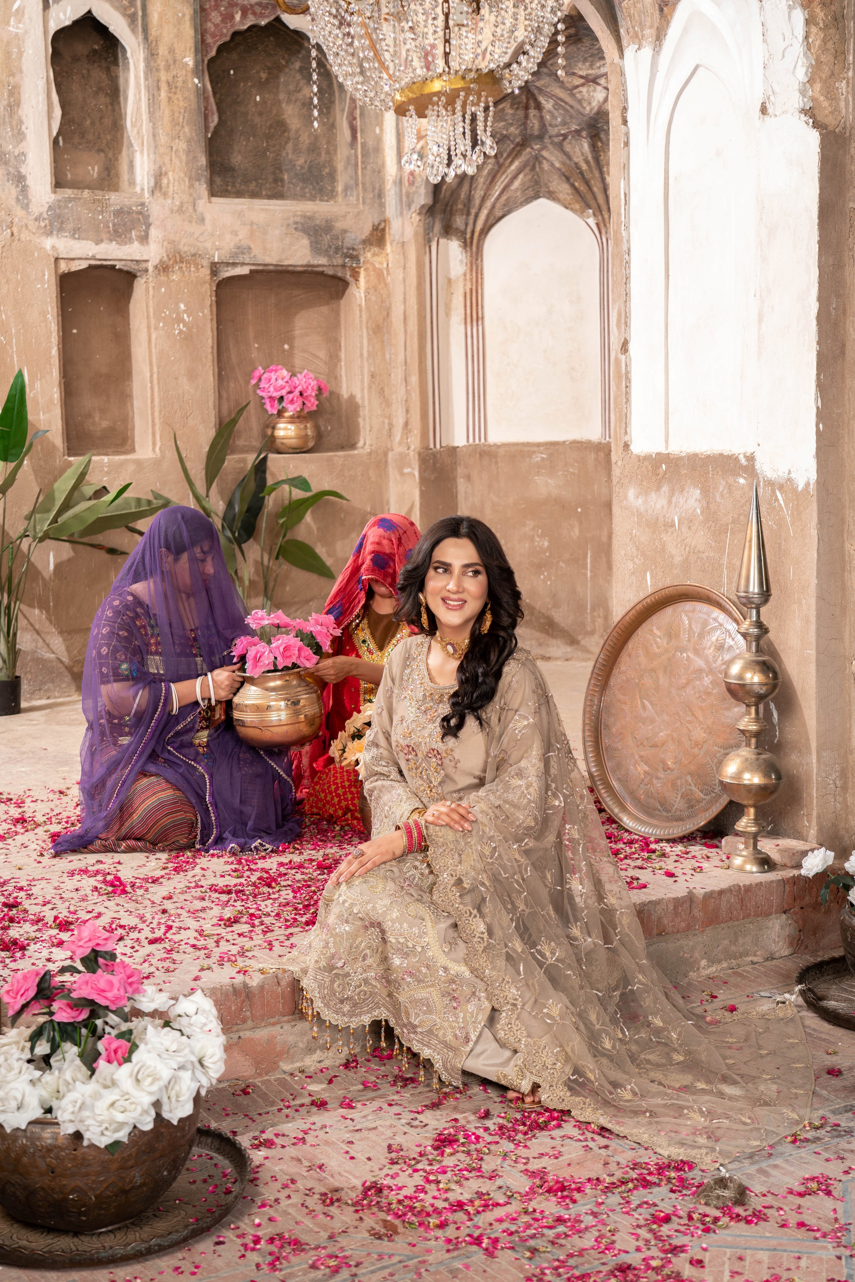 Imrozia Embellished Net Wedding Wear Rangoli IMR243