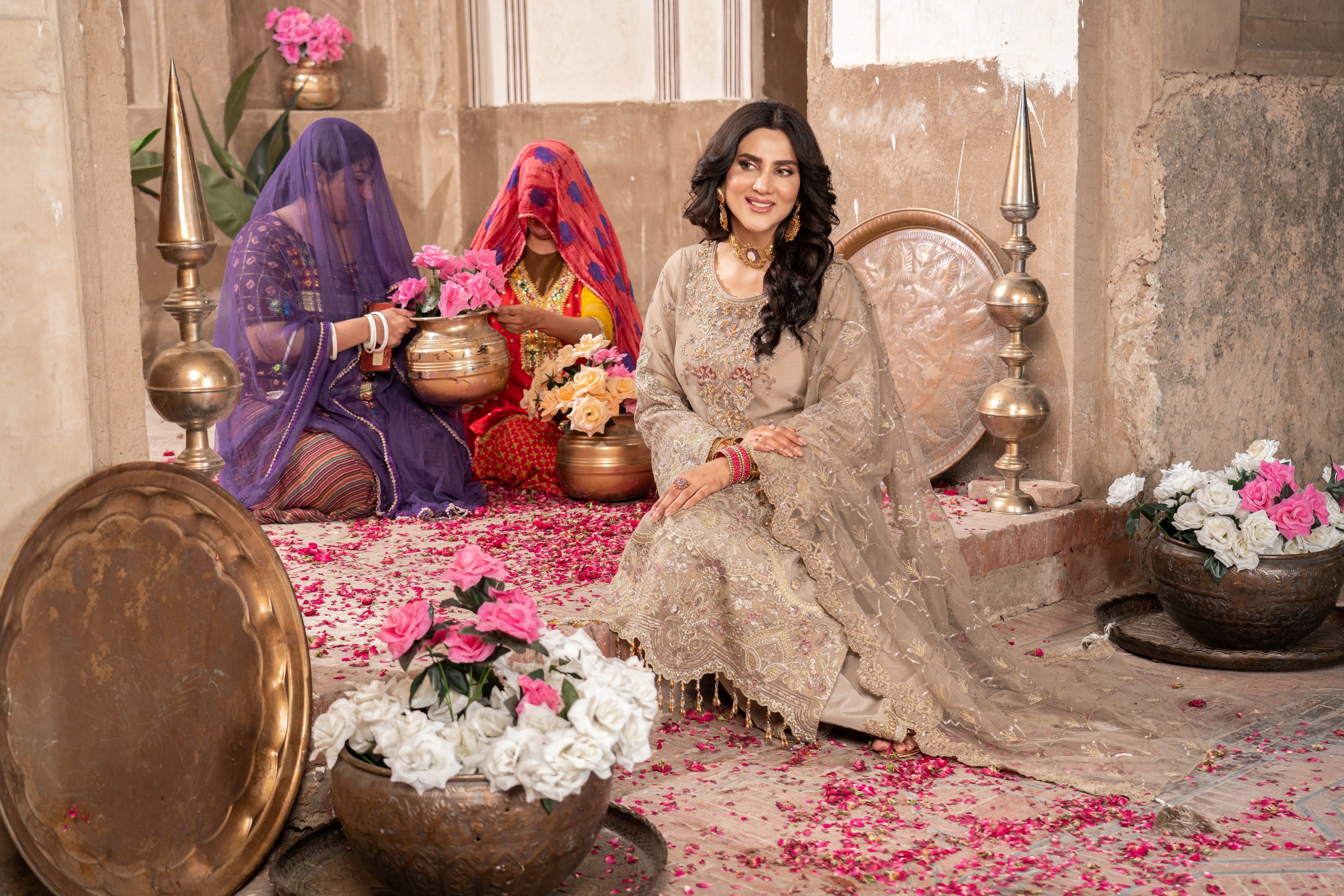 Imrozia Embellished Net Wedding Wear Rangoli IMR243