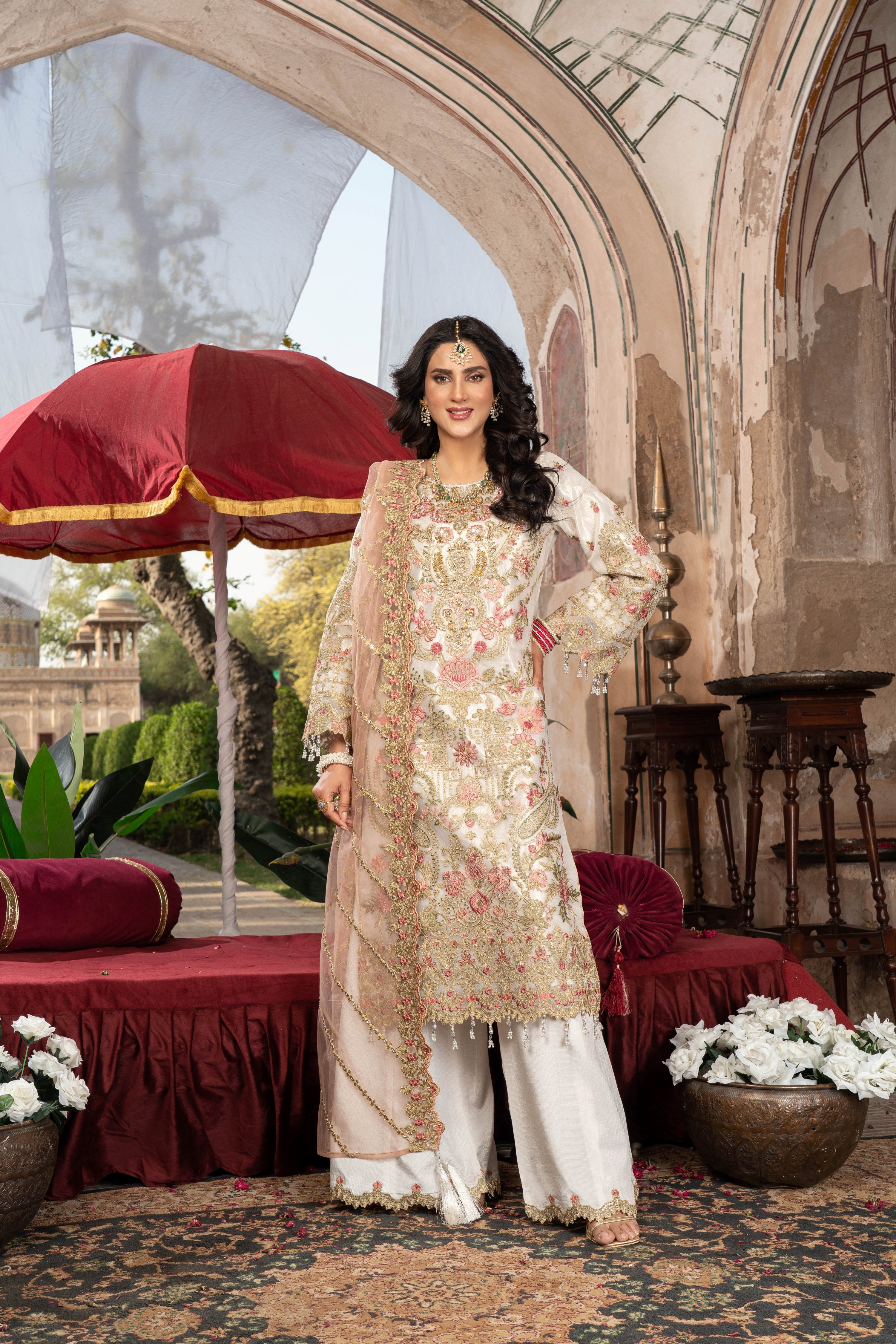 Imrozia Embellished Organza Wedding Wear Hikayat IMR247