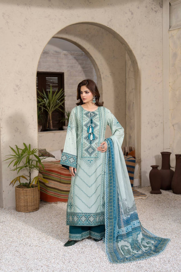 Karma Embroidered Cotton 3 Piece Suit KAR181