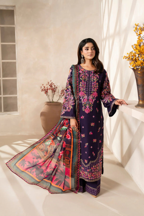 Karma Embroidered Cotton 3 Piece Suit KAR167