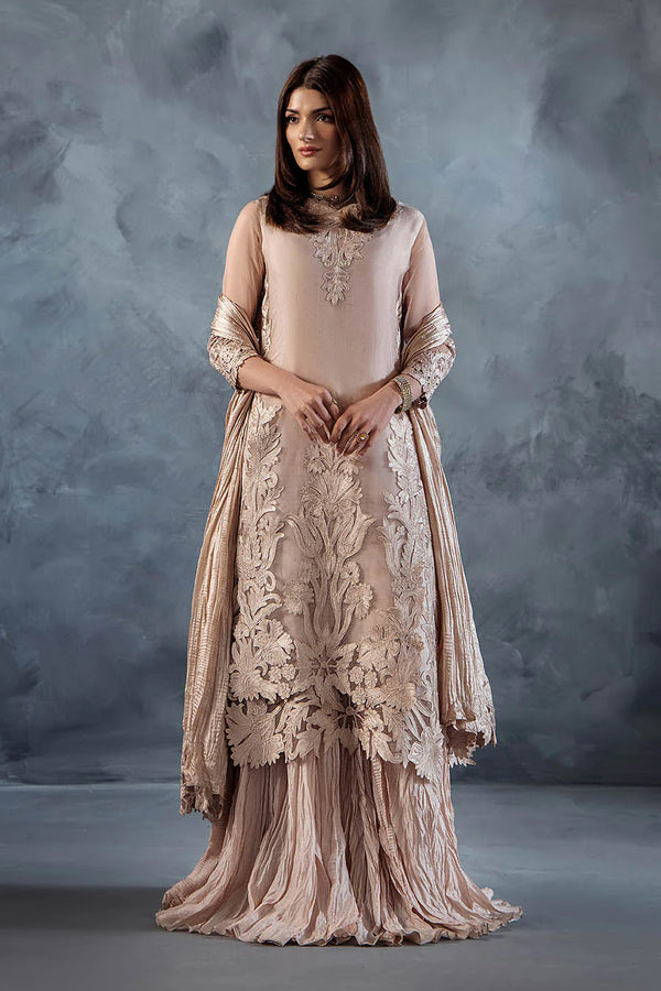 Khuda Baksh Embroidered Organza Sharara Suit P-304 KHB07