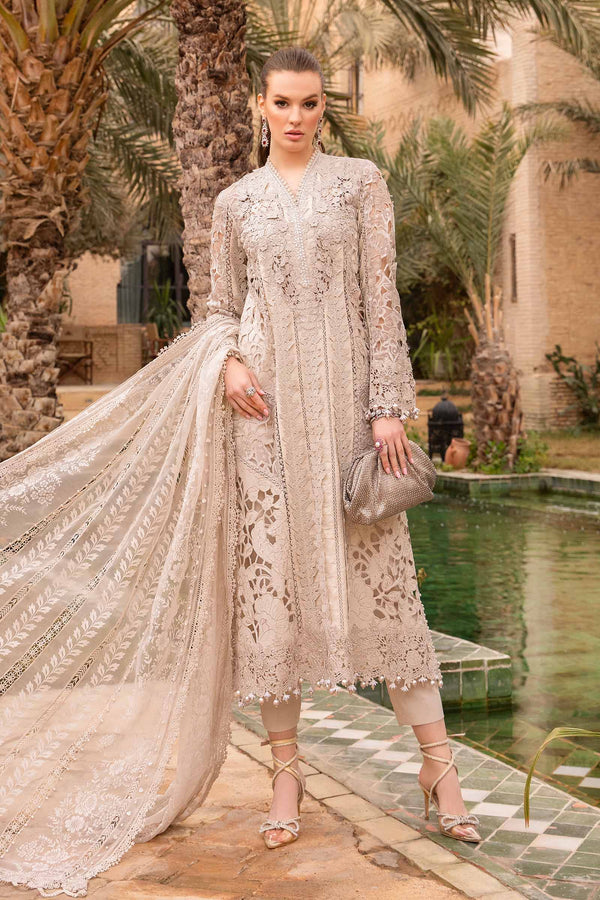 Maria B Luxury Lawn 3 Piece Suit 43" Length MAR190