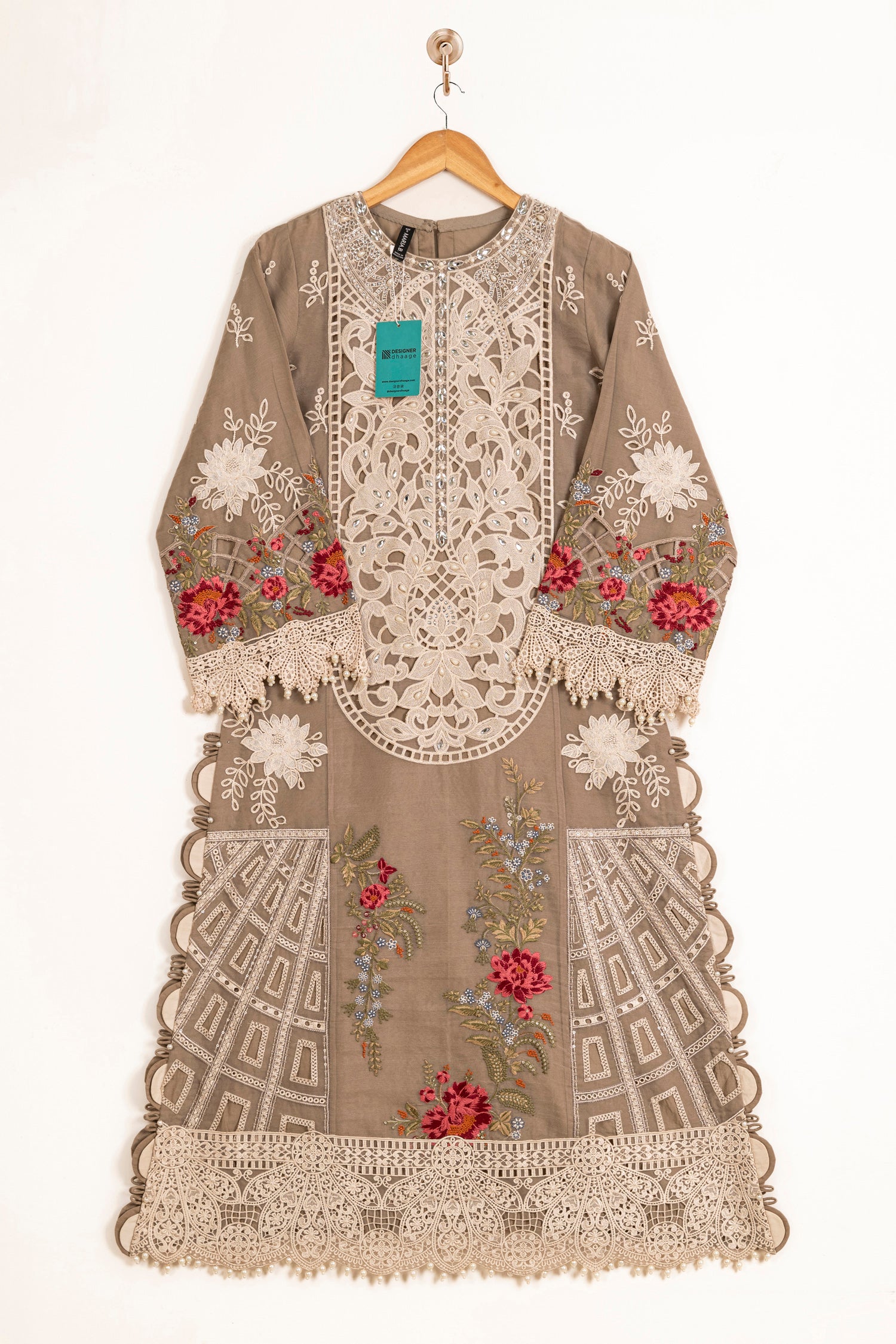 Maria B Luxury Lawn Embroidered Organza 3 Piece Suit MAR162