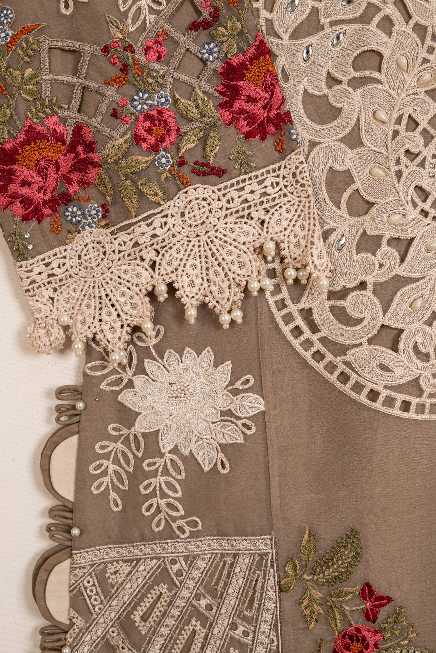 Maria B Luxury Lawn Embroidered Organza 3 Piece Suit MAR162