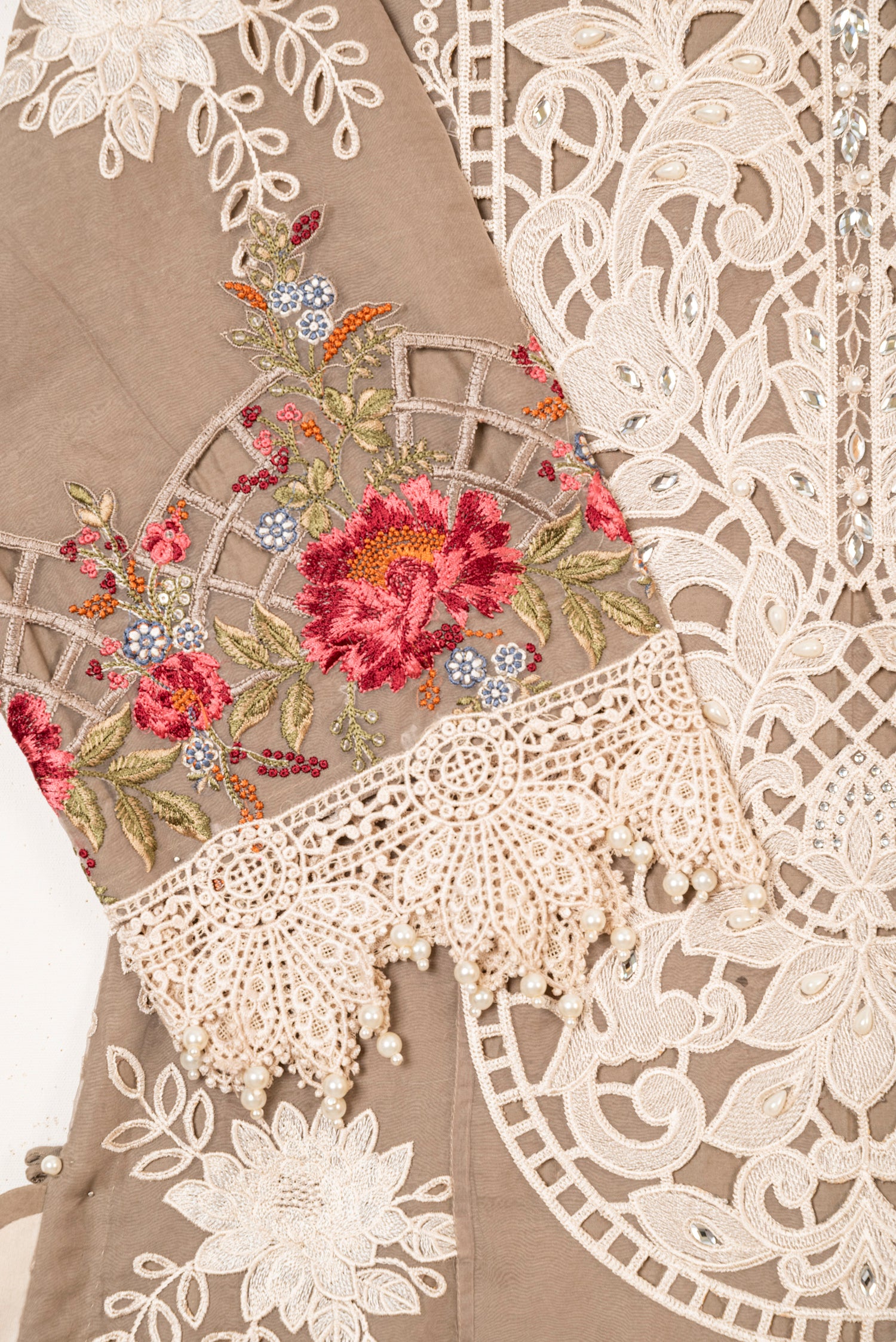 Maria B Luxury Lawn Embroidered Organza 3 Piece Suit MAR162