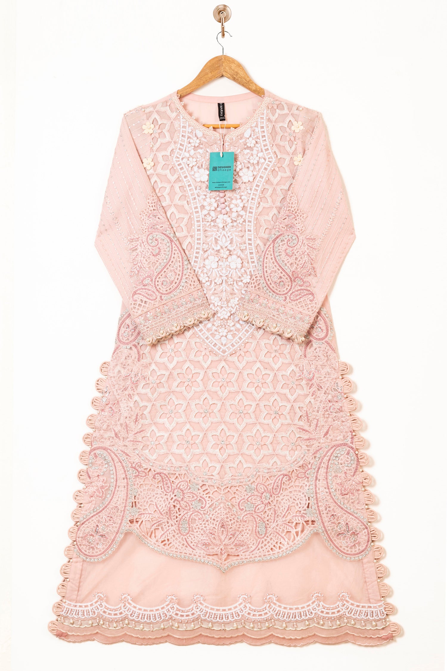 Maria B Luxury Lawn Embroidered Organza 3 Piece Suit MAR163