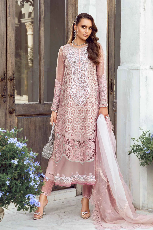 Maria B Luxury Lawn Embroidered Organza 3 Piece Suit MAR163