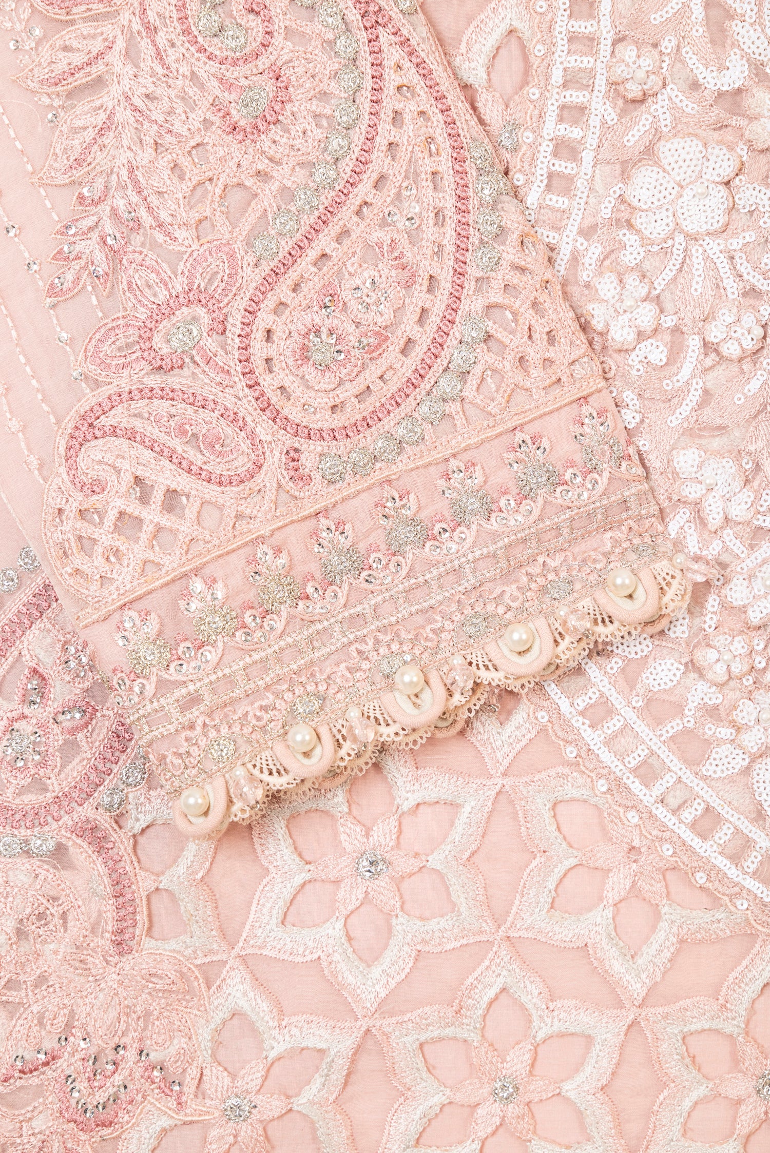 Maria B Luxury Lawn Embroidered Organza 3 Piece Suit MAR163