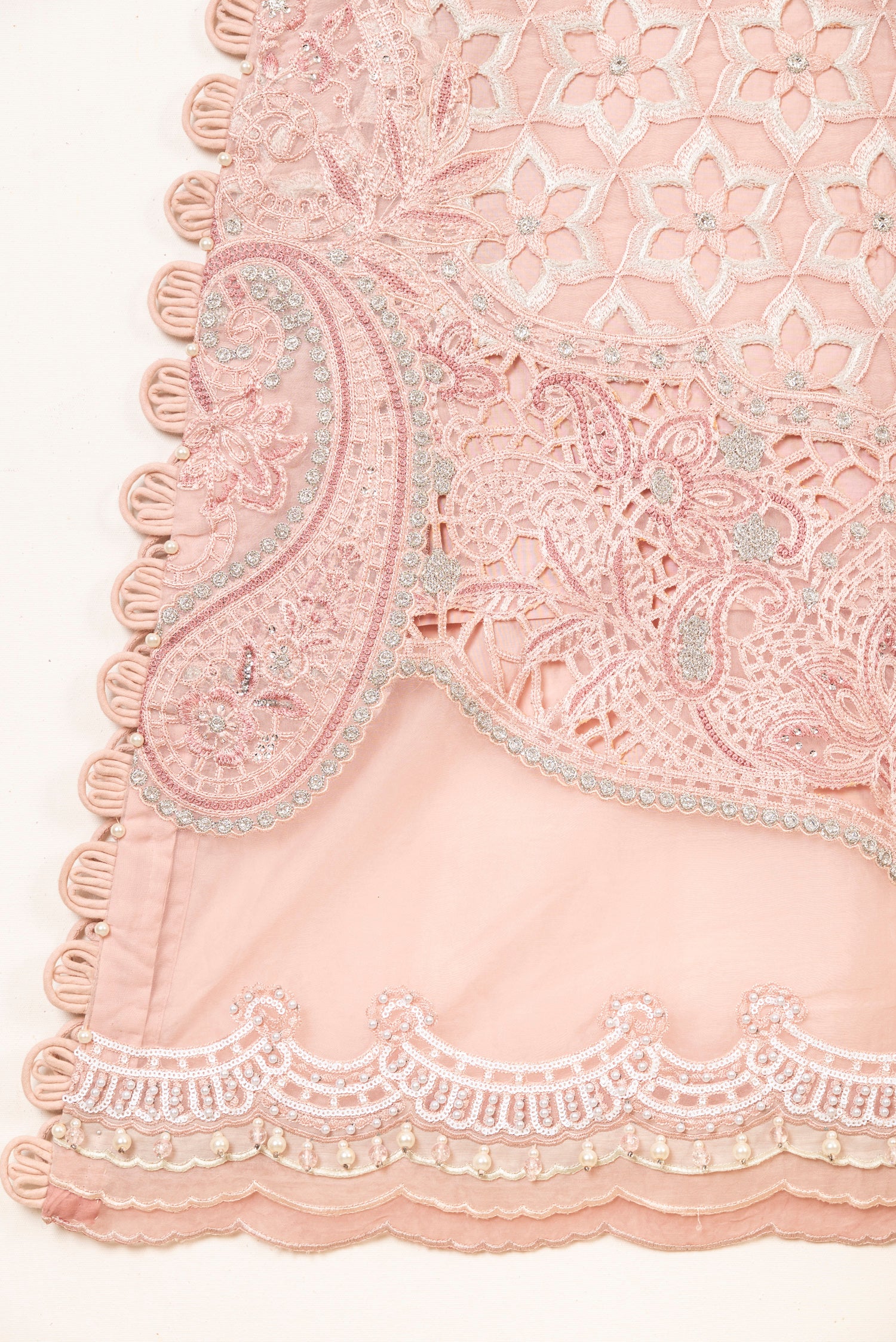 Maria B Luxury Lawn Embroidered Organza 3 Piece Suit MAR163