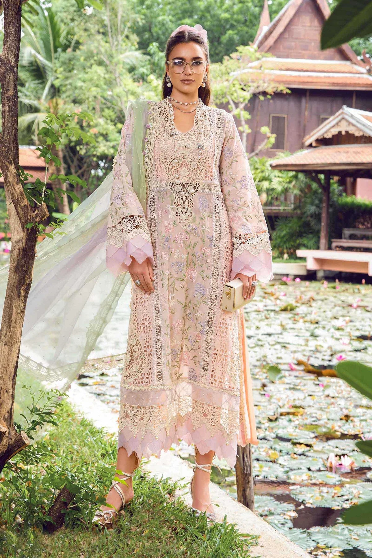 Maria B Luxury Embroidered Lawn 3 Piece Suit MAR164