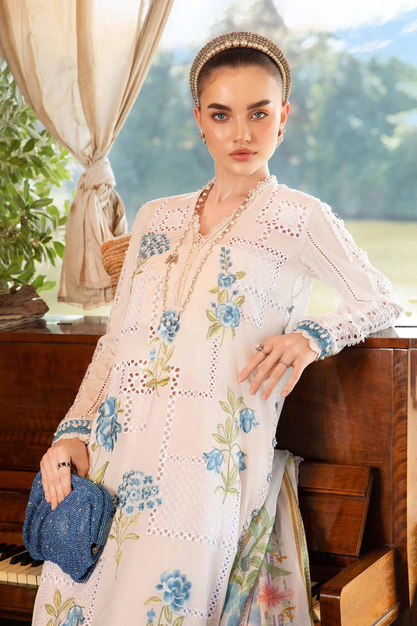 Maria B M Prints 1A Embroidered Lawn 3 Piece Suit MAR193