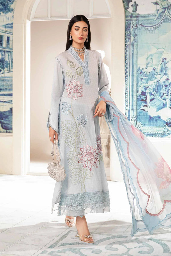 Maria B M Prints Embroidered Lawn 3 Piece Suit MAR167