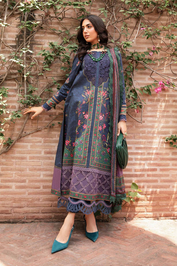 Maria B M Prints Embroidered Lawn 3 Piece Suit MAR171