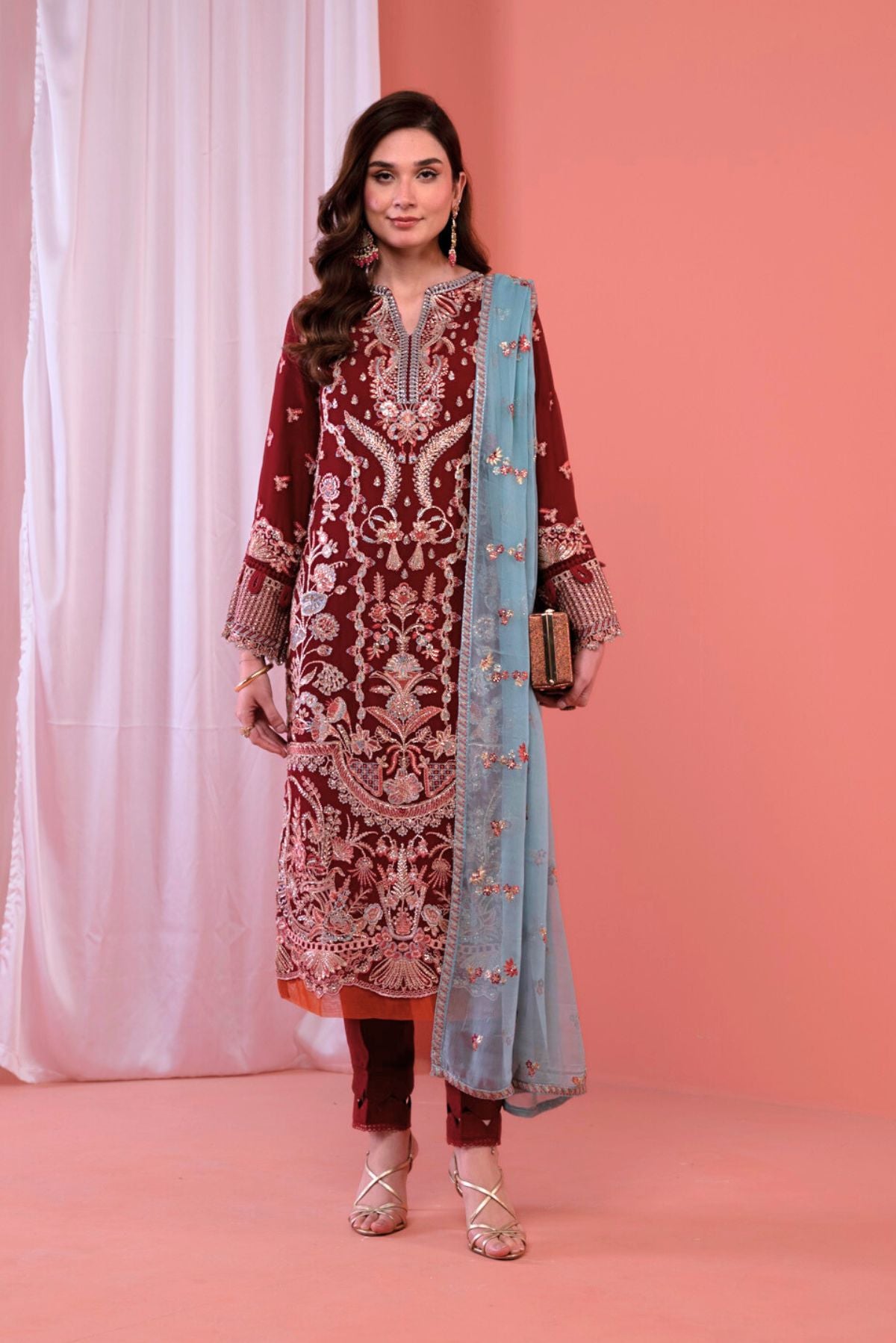 Mihrimah Embroidered Chiffon Wedding Wear MIH84