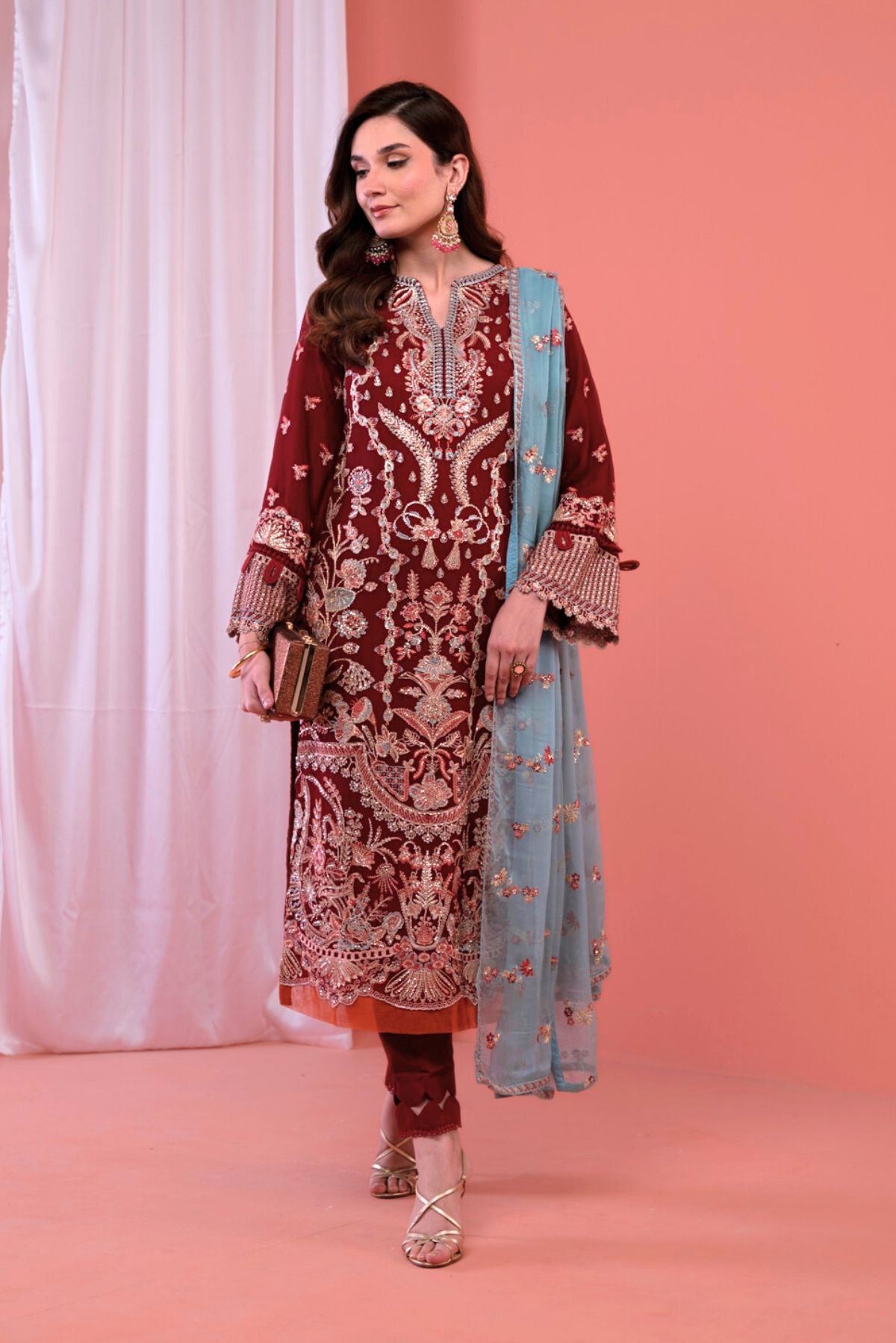 Mihrimah Embroidered Chiffon Wedding Wear MIH84