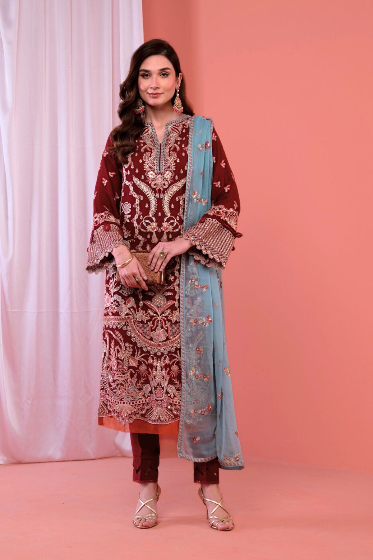 Mihrimah Embroidered Chiffon Wedding Wear MIH84