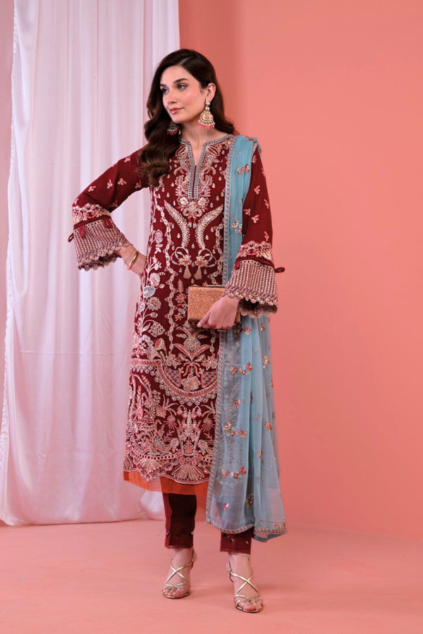 Mihrimah Embroidered Chiffon Wedding Wear MIH84