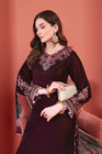 Mihrimah Luxury Velvet Shalwar Kameez Wine MIH88