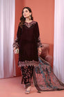 Mihrimah Luxury Velvet Shalwar Kameez Wine MIH88