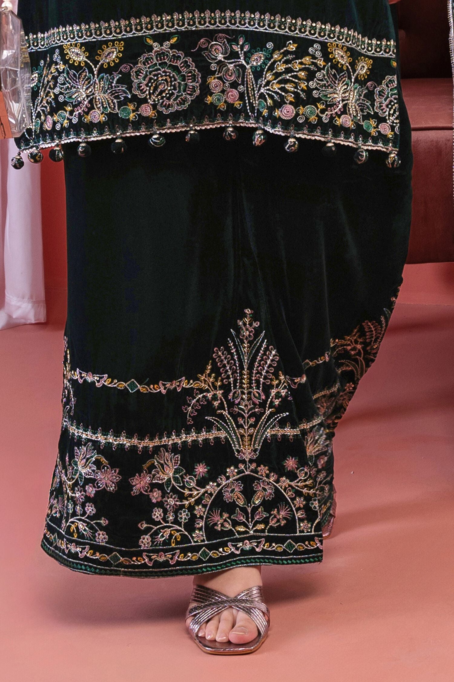 Mihrimah Luxury Velvet 3 Piece Suit Emerald Green MIH87