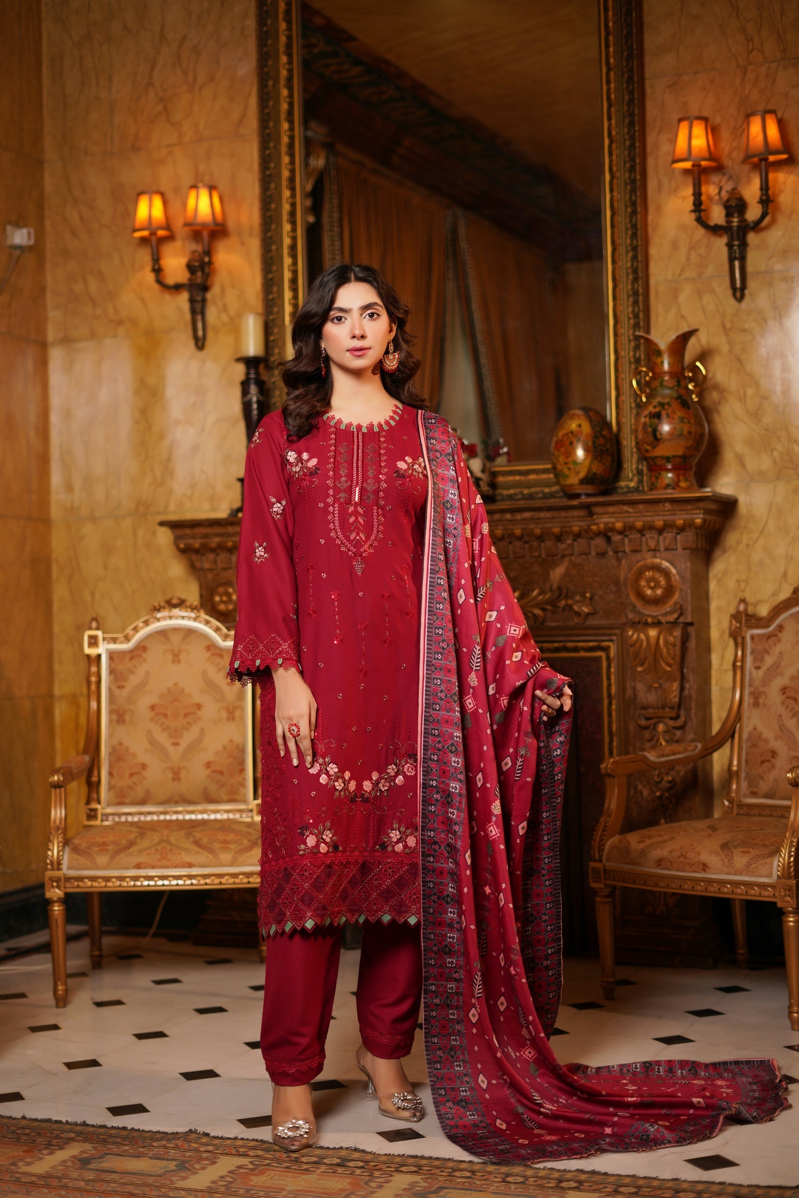 Munira Festive Dhanak 3 Piece Suit MUN674