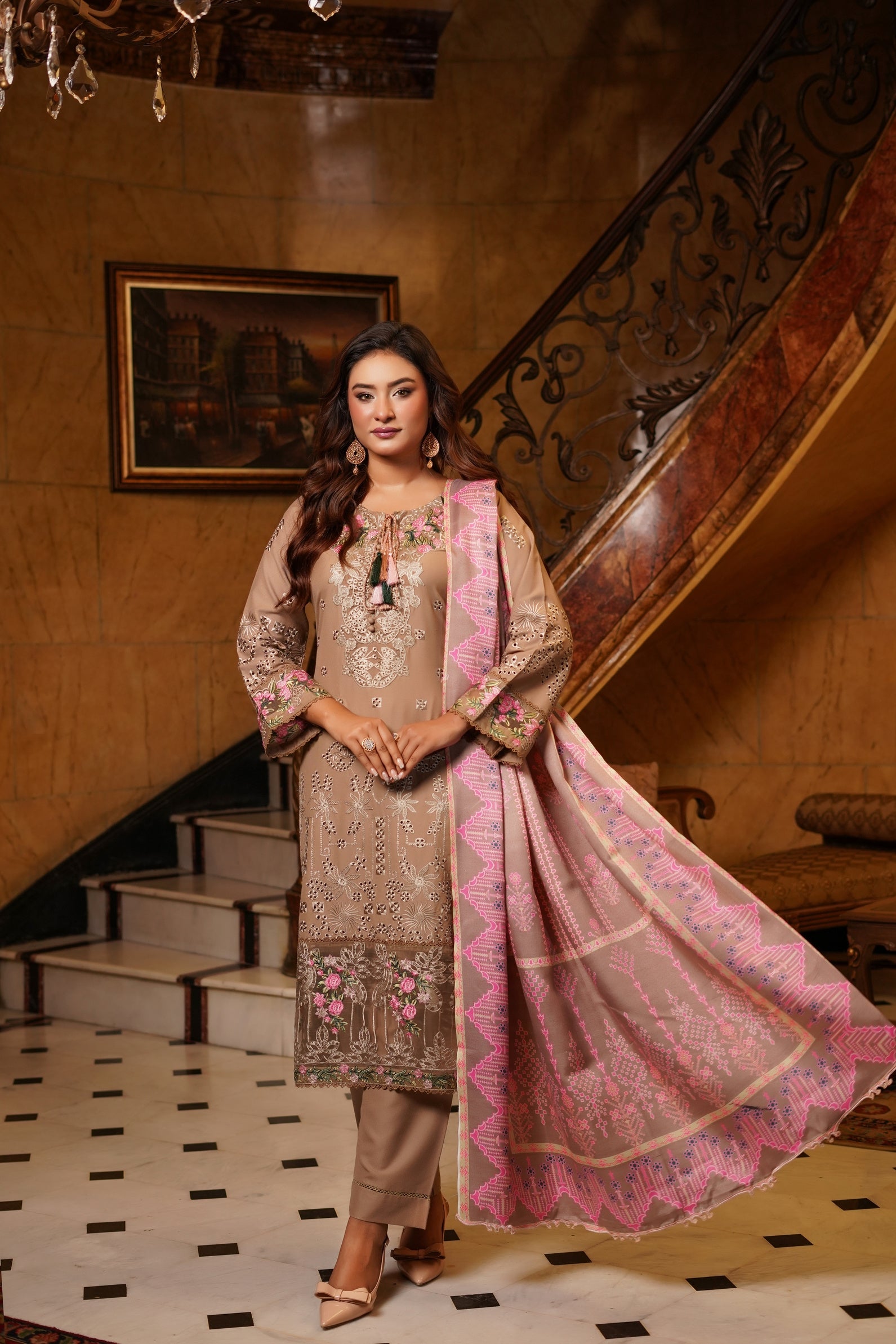 Munira Festive Dhanak 3 Piece Suit MUN677