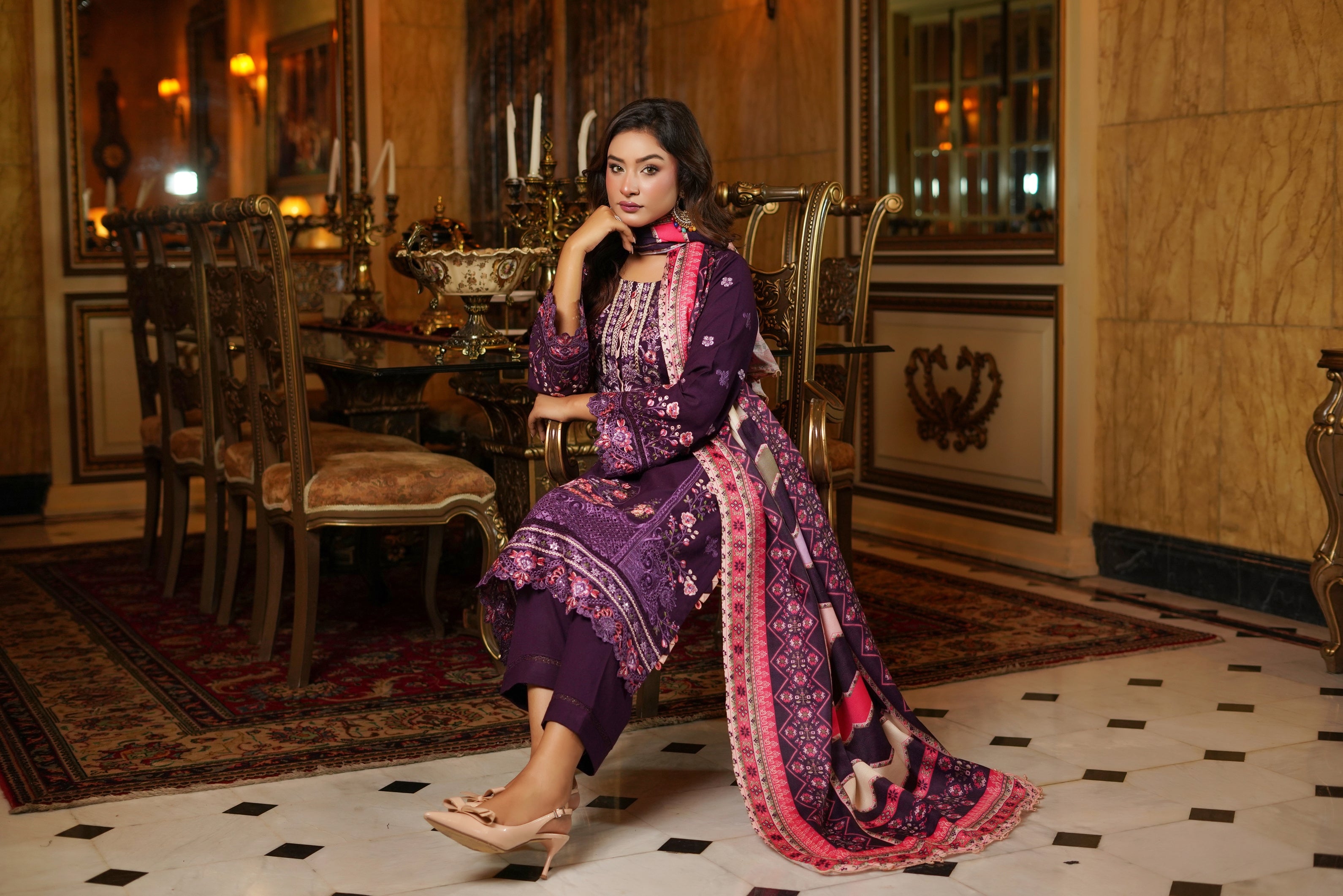 Munira Festive Dhanak 3 Piece Suit MUN679