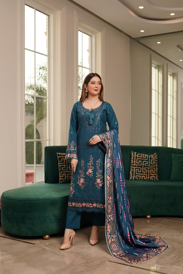 Munira Festive Dhanak 3 Piece Suit MUN705