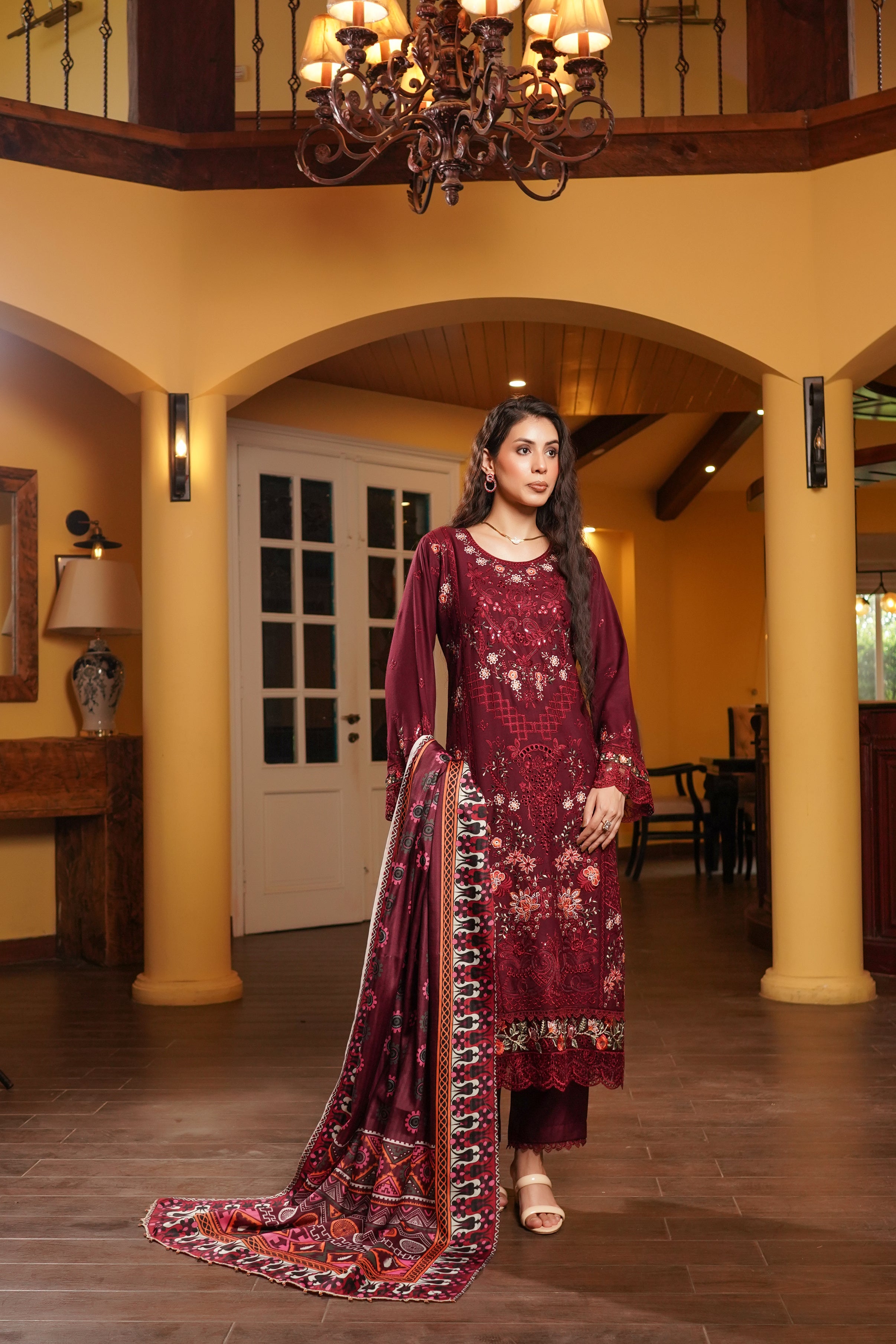 Munira Festive Dhanak 3 Piece Suit MUN698