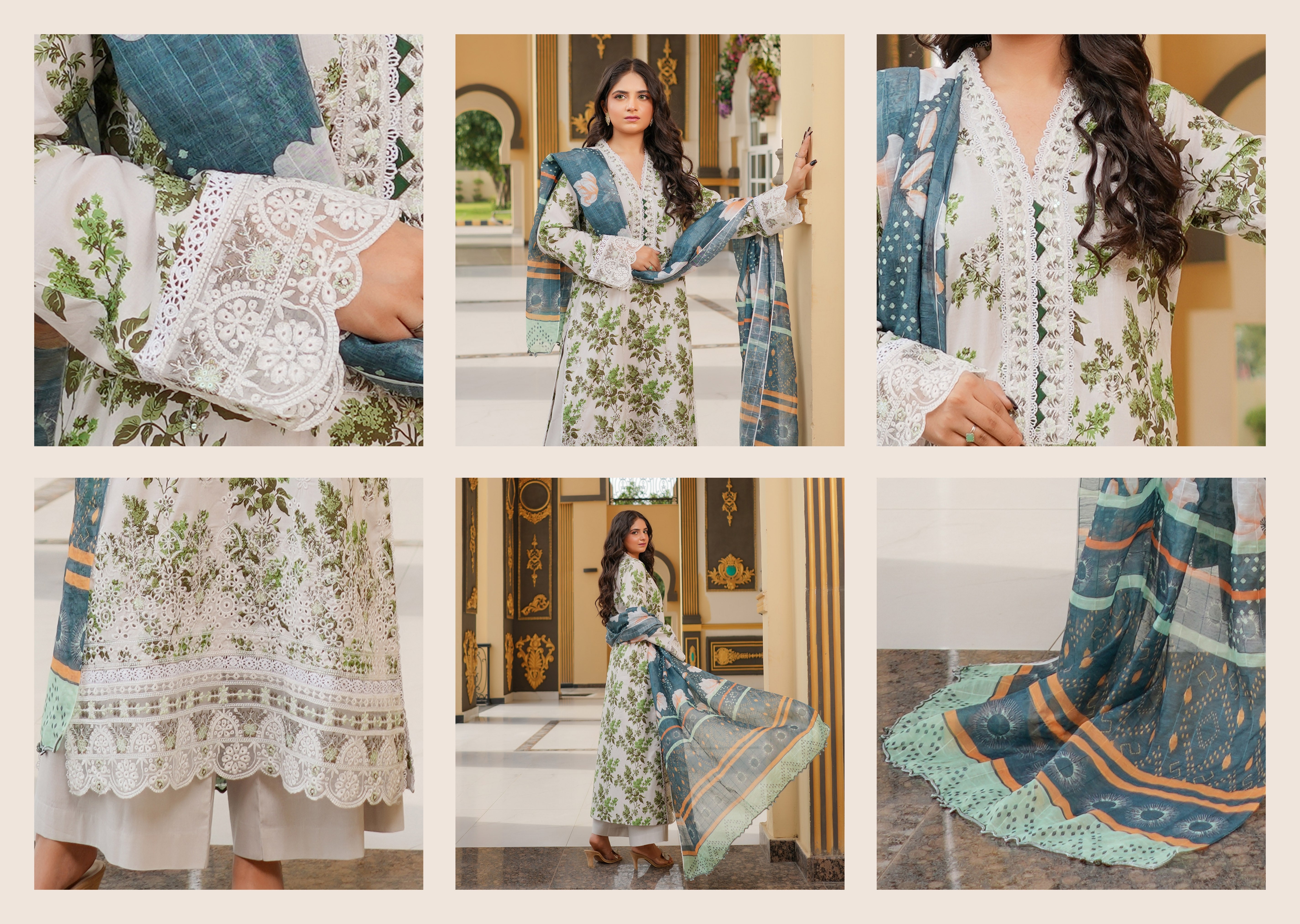 Munira Embroidered Lawn 3 Piece Suit MUN650
