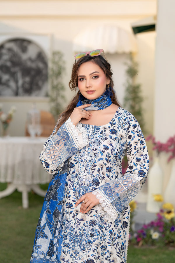 Munira Embroidered Lawn 3 Piece Suit MUN737