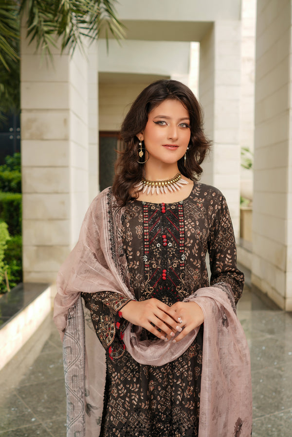 Munira Embroidered Lawn 3 Piece Suit MUN660