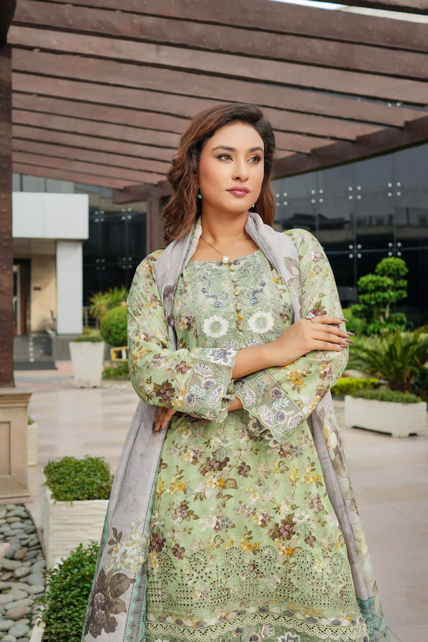 Munira Embroidered Lawn 3 Piece Suit MUN662