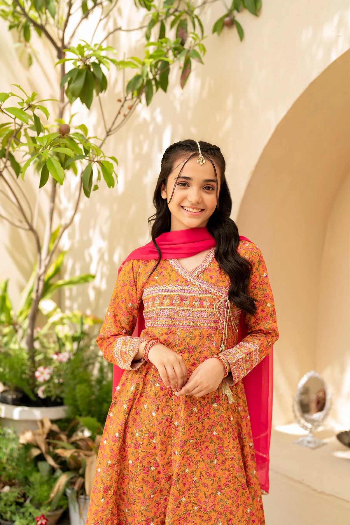 Ziva Embroidered Lawn Girls 3 Piece Dress ZIV04