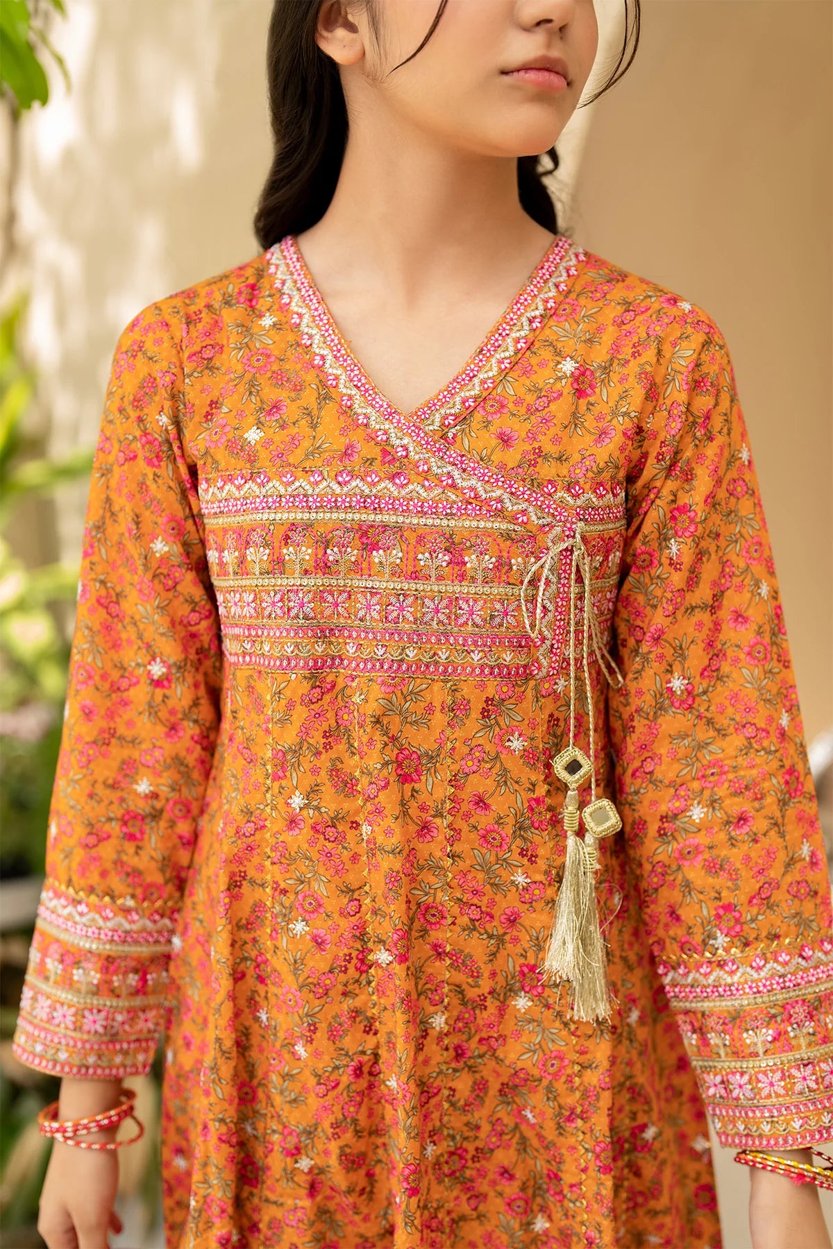 Ziva Embroidered Lawn Girls 3 Piece Dress ZIV04