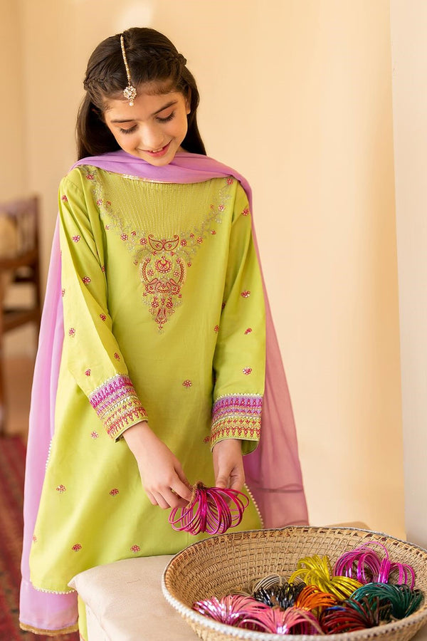Ziva Embroidered Lawn Girls 3 Piece Suit ZIV03