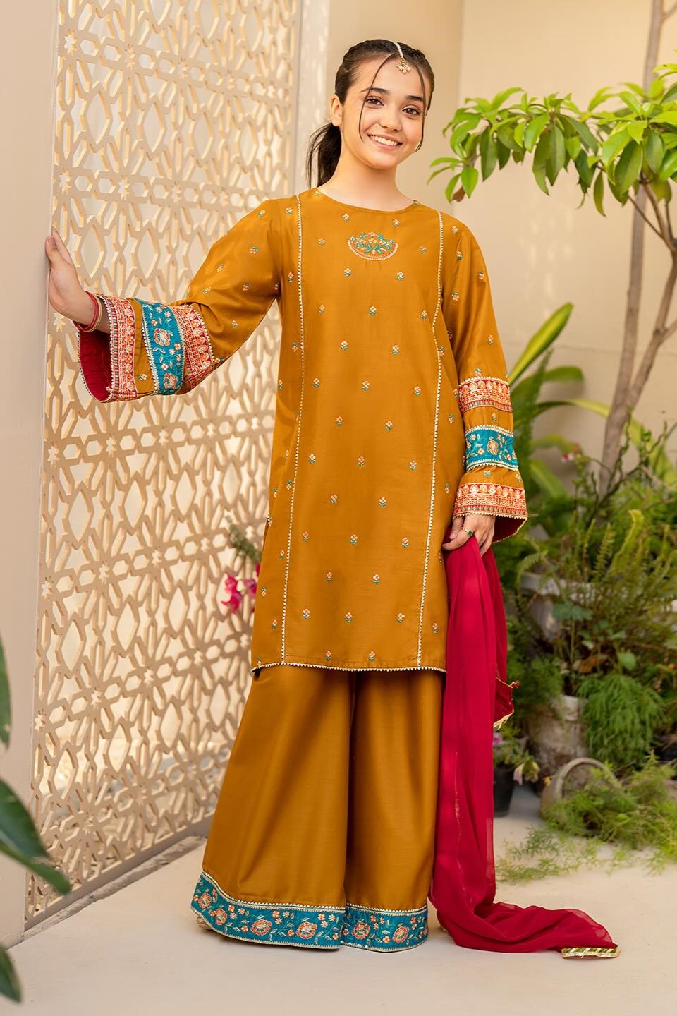 Ziva Embroidered Lawn Girls 3 Piece Suit ZIV05