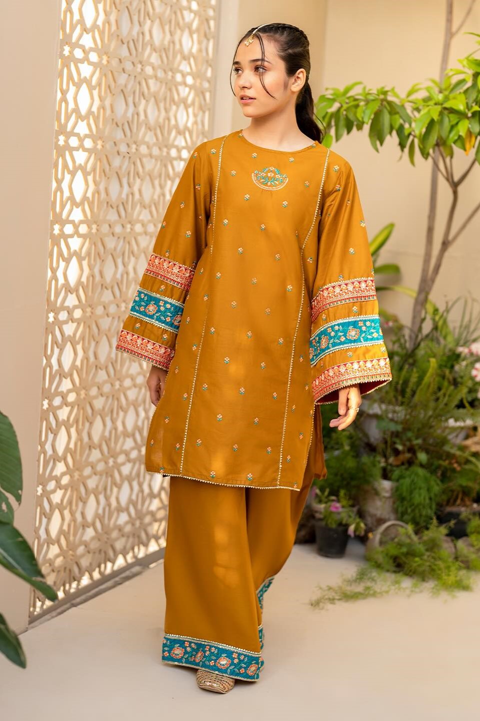 Ziva Embroidered Lawn Girls 3 Piece Suit ZIV05